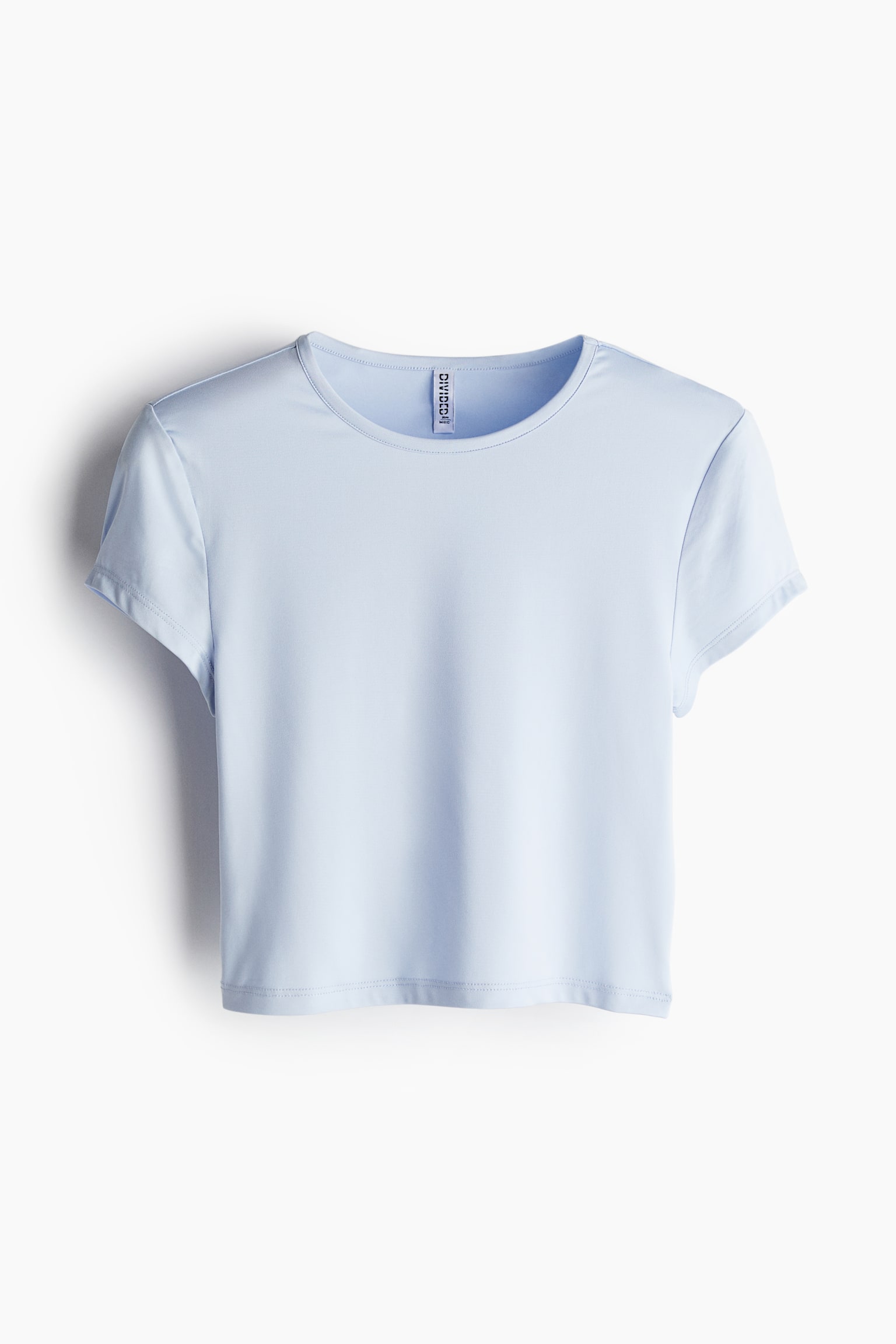 Женская футболка H&M Fitted, цвет: Светлый синий — фото 1