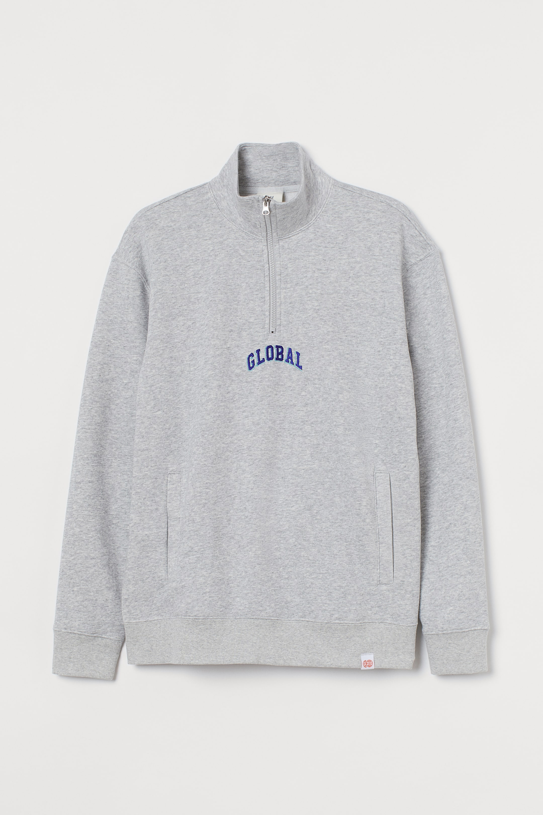 Stand-up collar sweatshirt