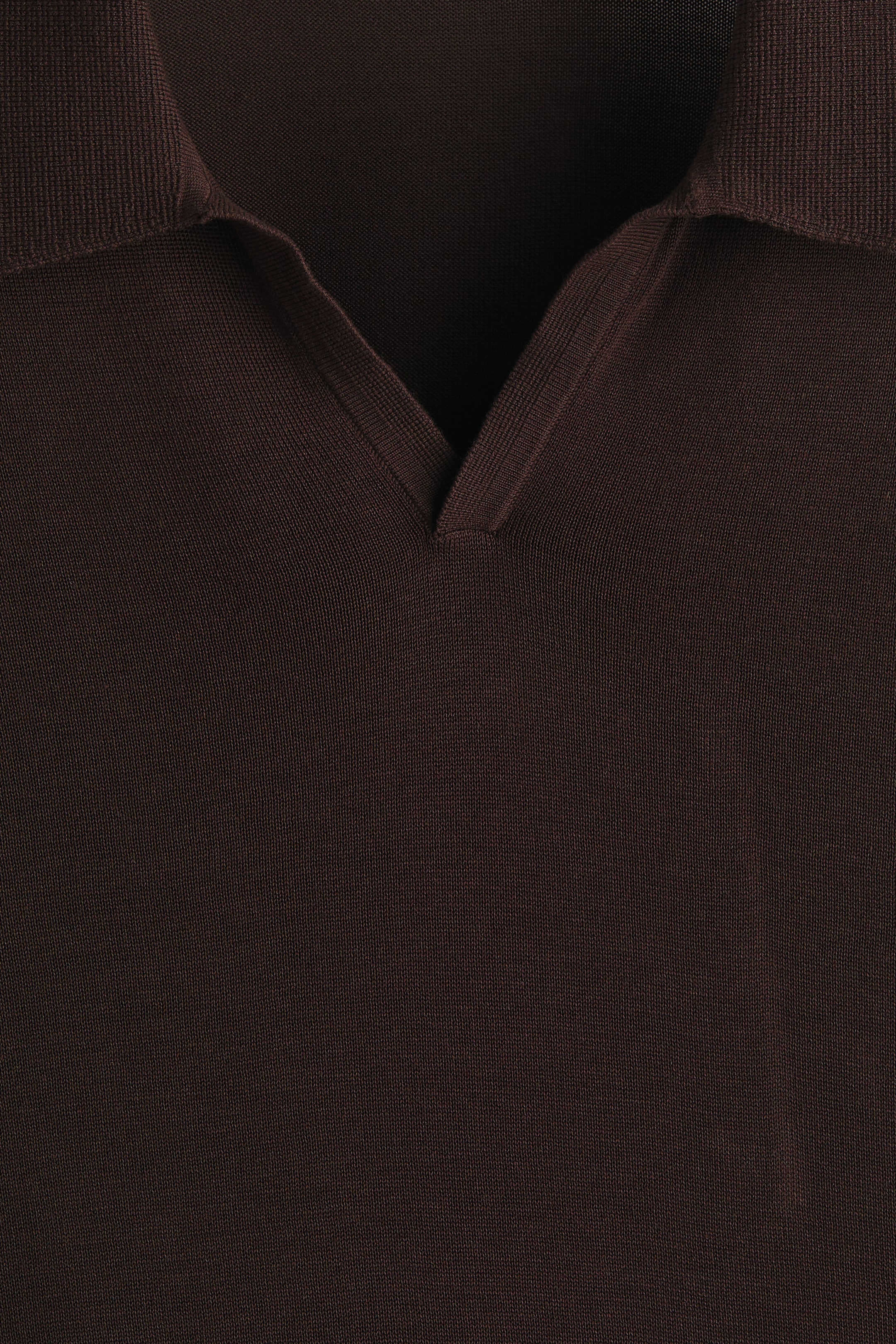 View larger image: Regular Fit V-neck polo shirt - Dark brown - Men | H&M HK 6