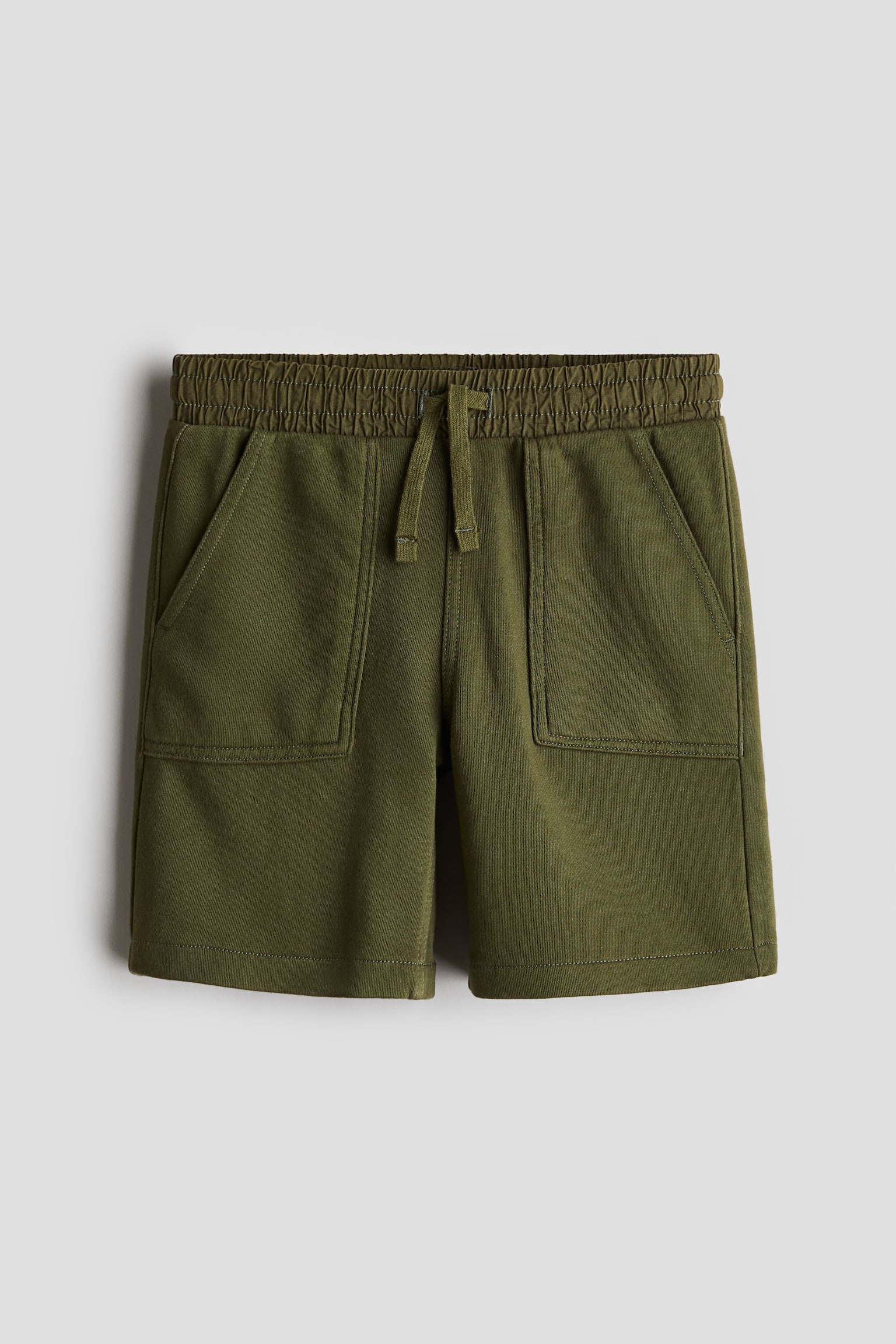 Sweatshirt shorts - Khaki green/Beige - 1