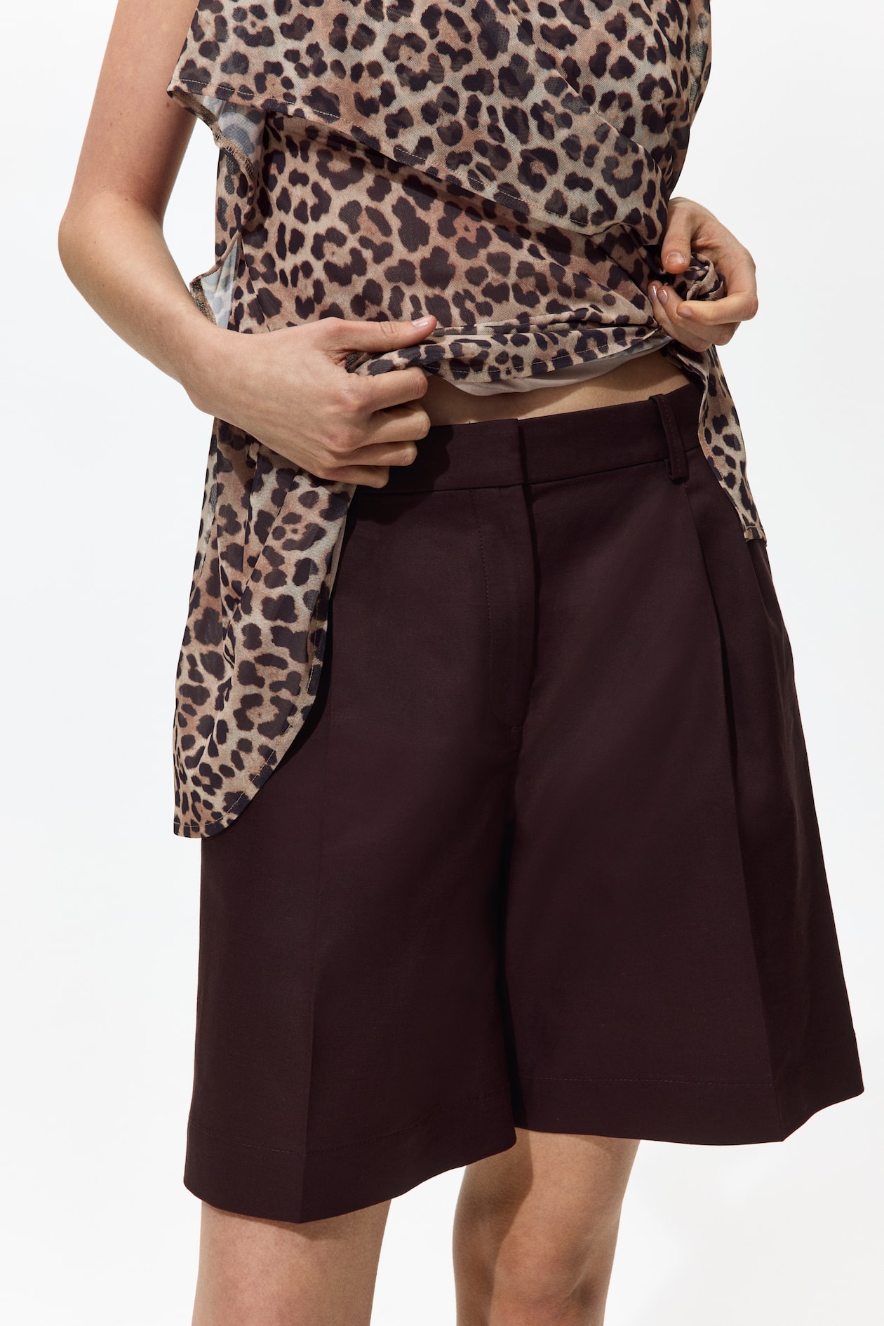 Dressy Linen-Blend Shorts - image 2