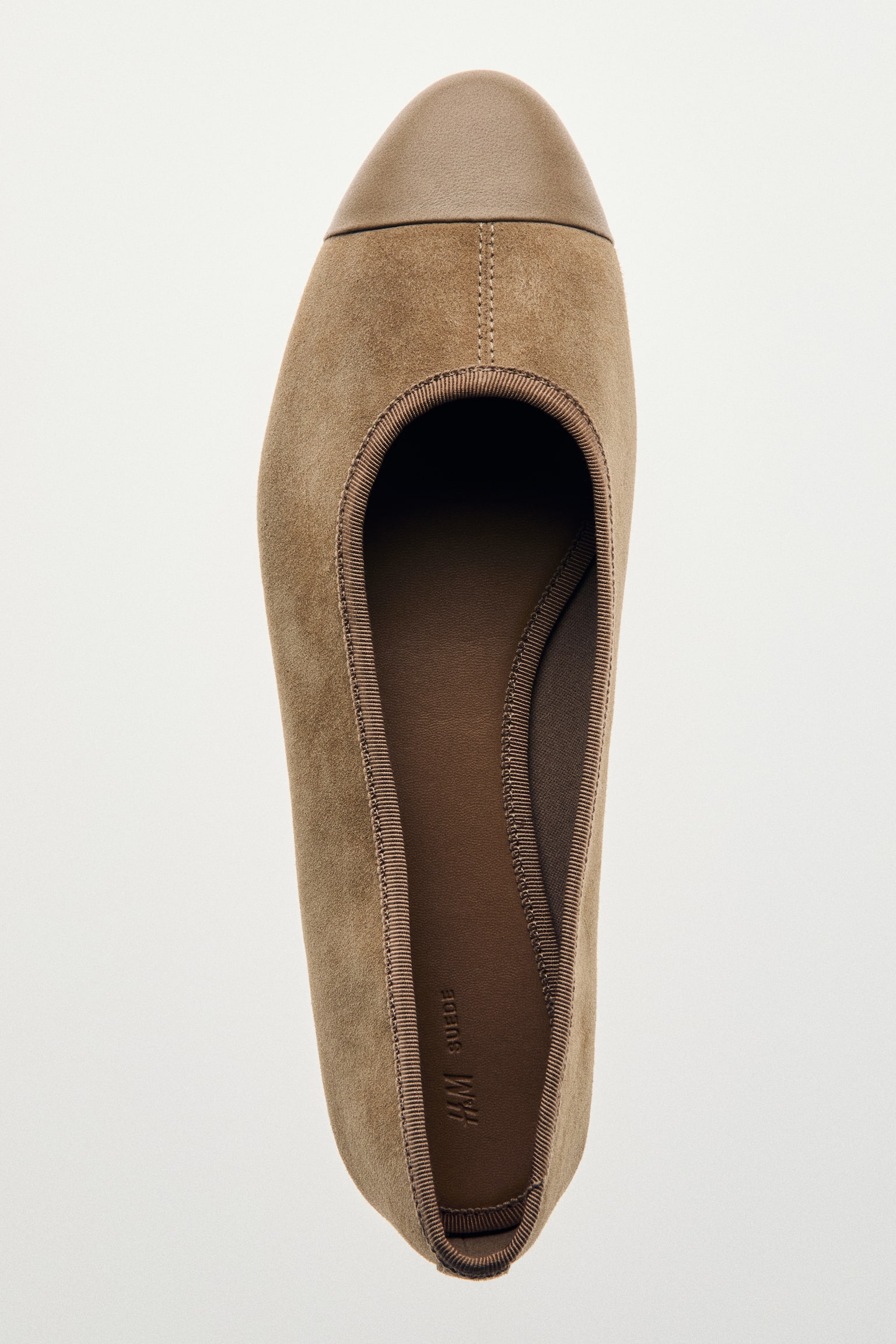 Suede ballet flats - Beige/Dark brown - 1