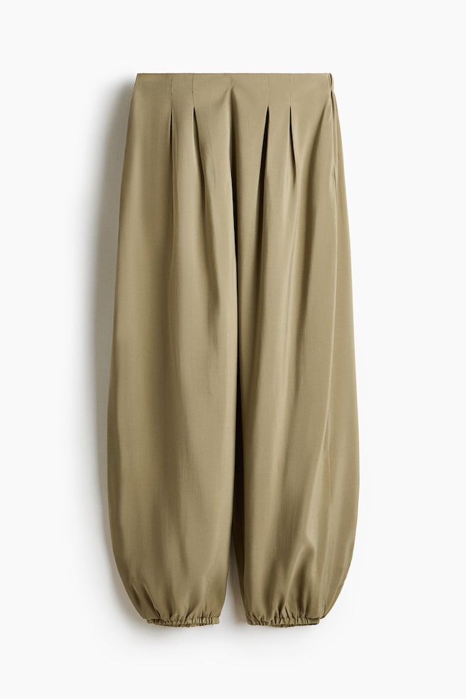 Pantalon ballon à pinces - Vert kaki clair - 1