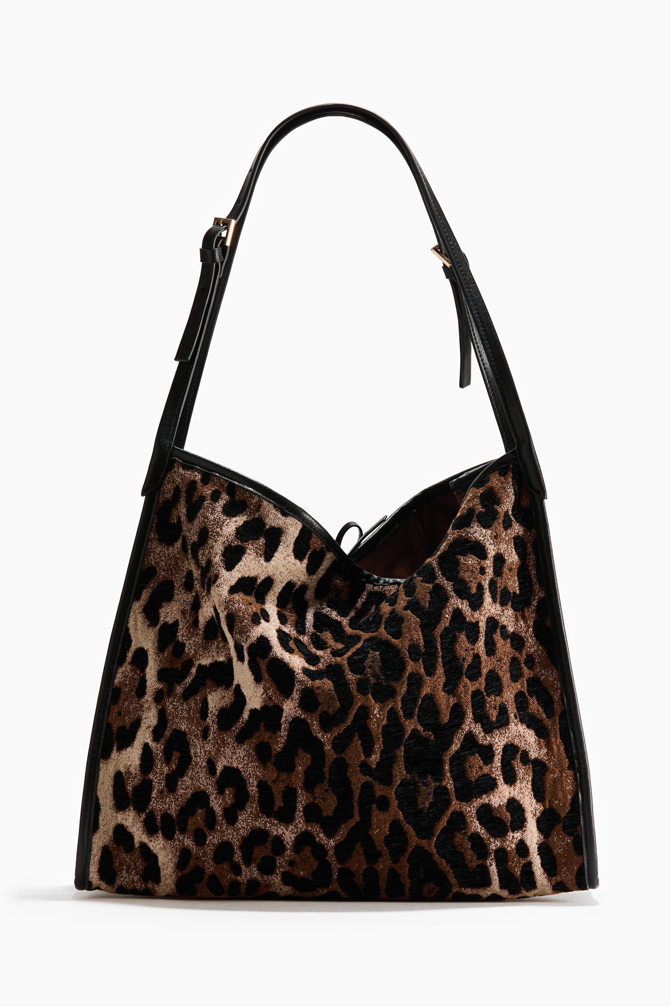 Переглянути збільшене зображення: Tote bag - Beige/Leopard print - Ladies | H&M UA 1