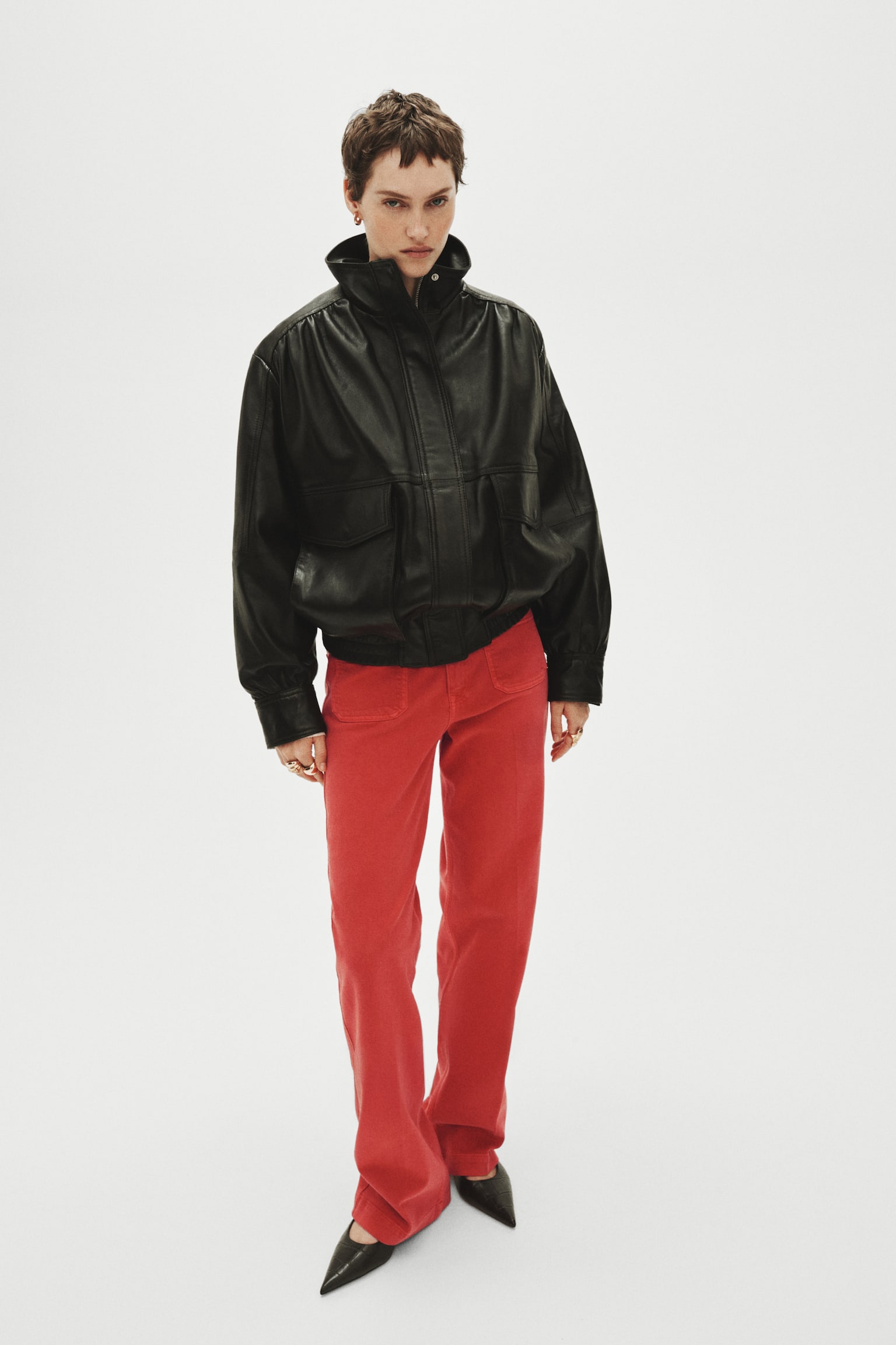 Wide High Jeans - Light red/Dark denim blue/Navy denim blue/Light denim blue/White/Dark brown/Powder pink - 6