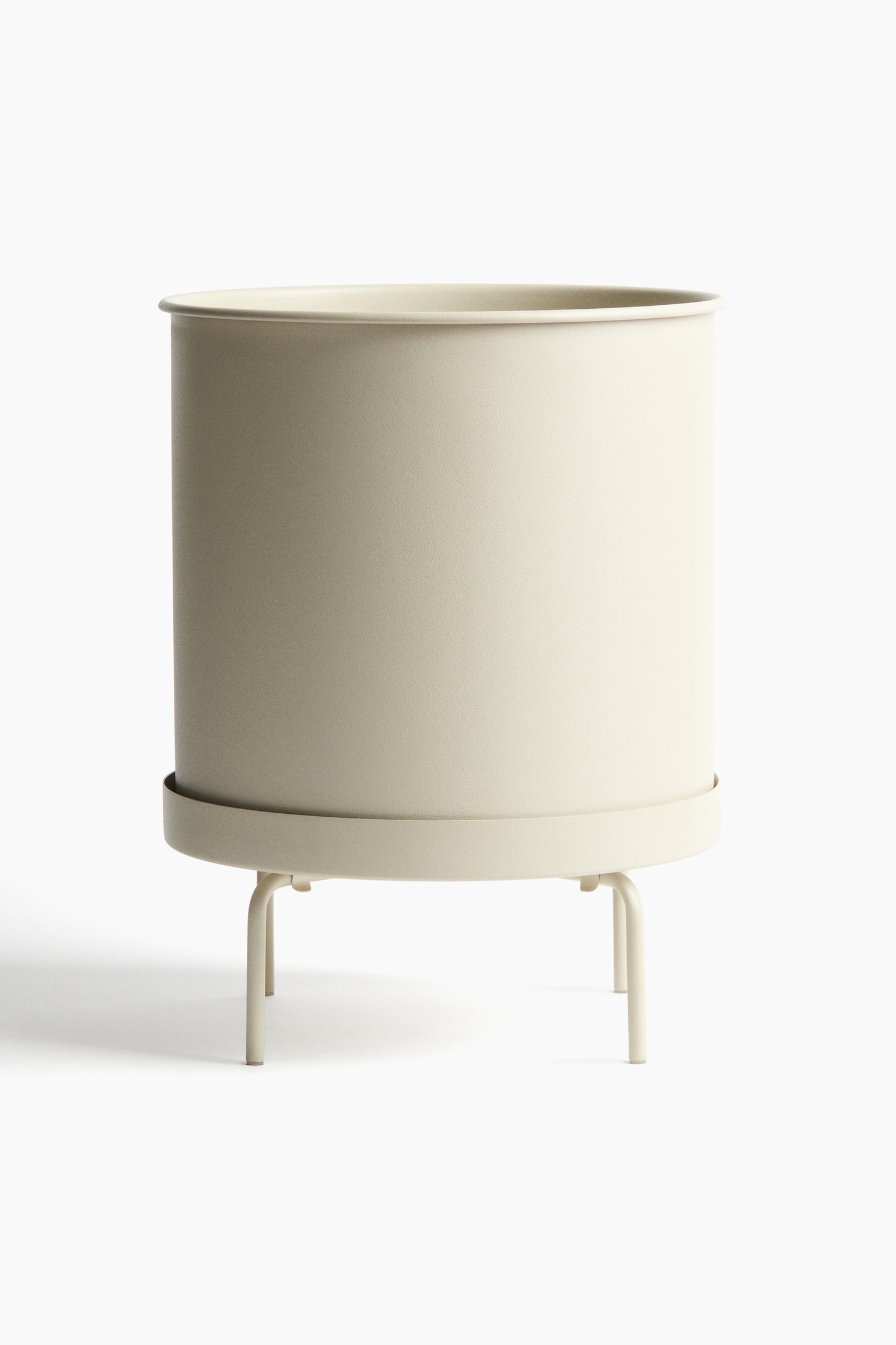 Extra-large plant pot on a stand - Light beige/Olive green/Black - 4
