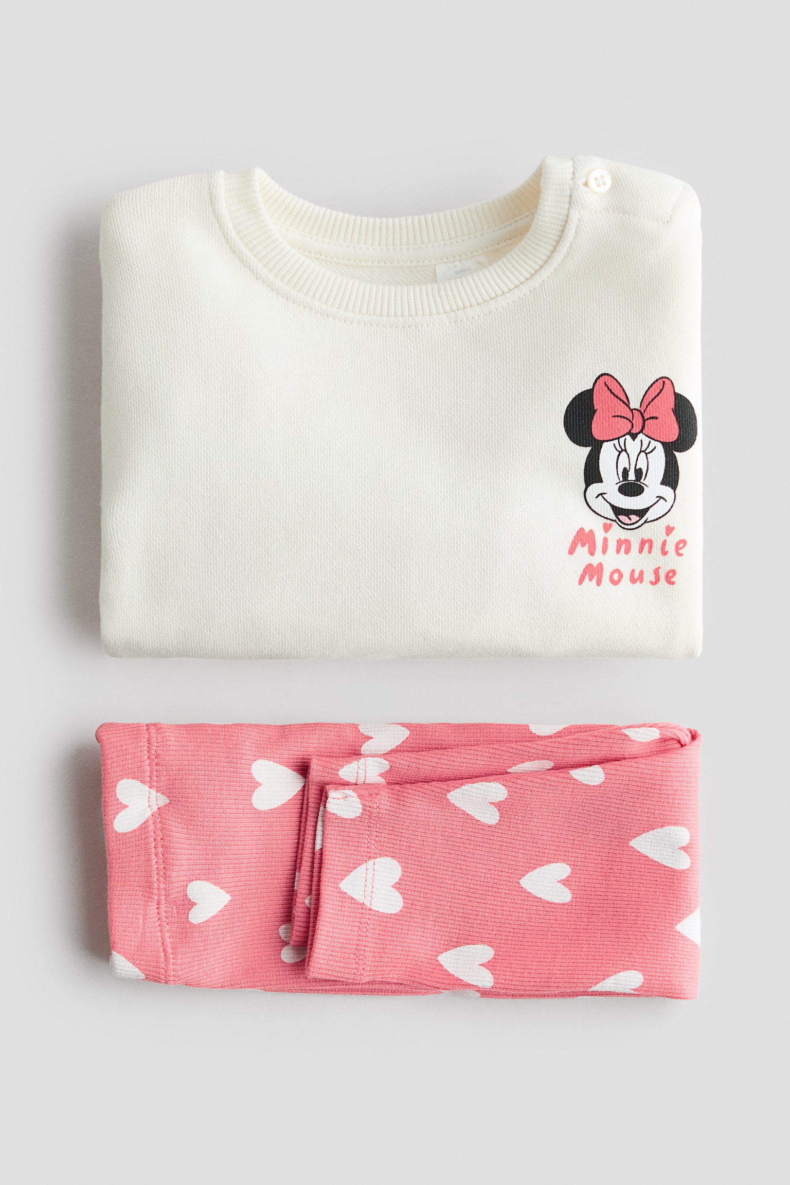 Conjunto de sweatshirt e leggings - Rosa/Minnie - 2