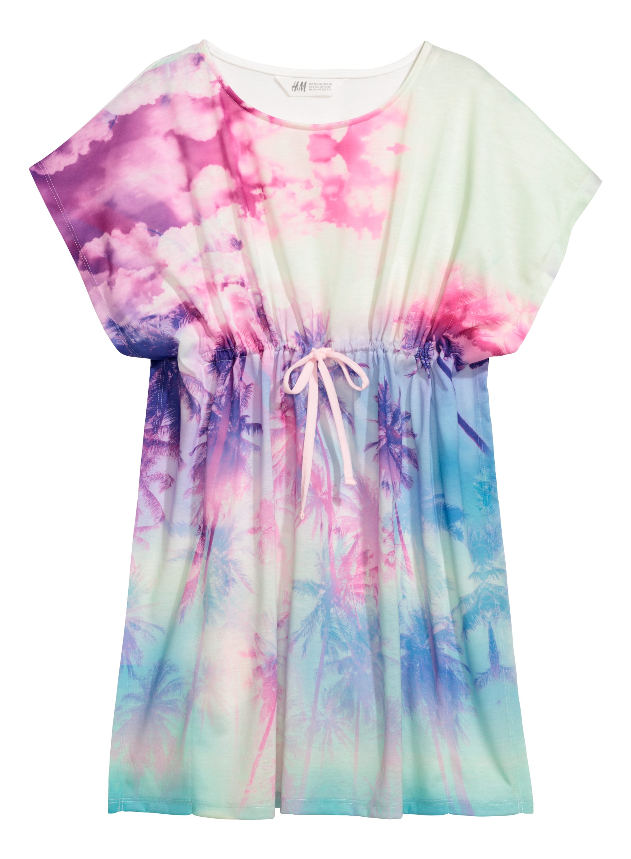 Zobacz większy obraz: Sukienka ze sznurkiem - Biały/Palmy - Dziecko | H&M PL 1