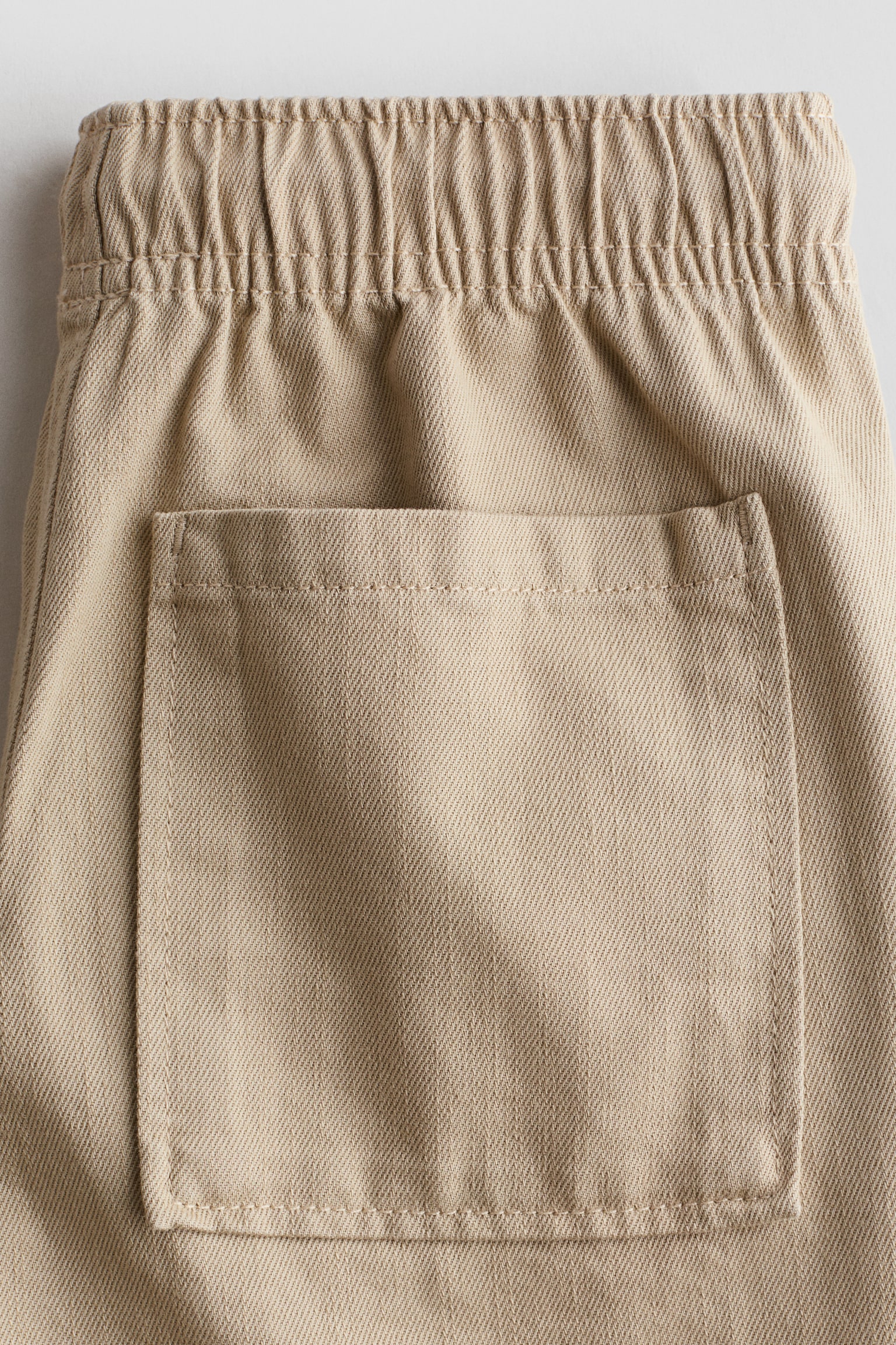 Cotton twill joggers - Beige/Khaki green/Black - 2