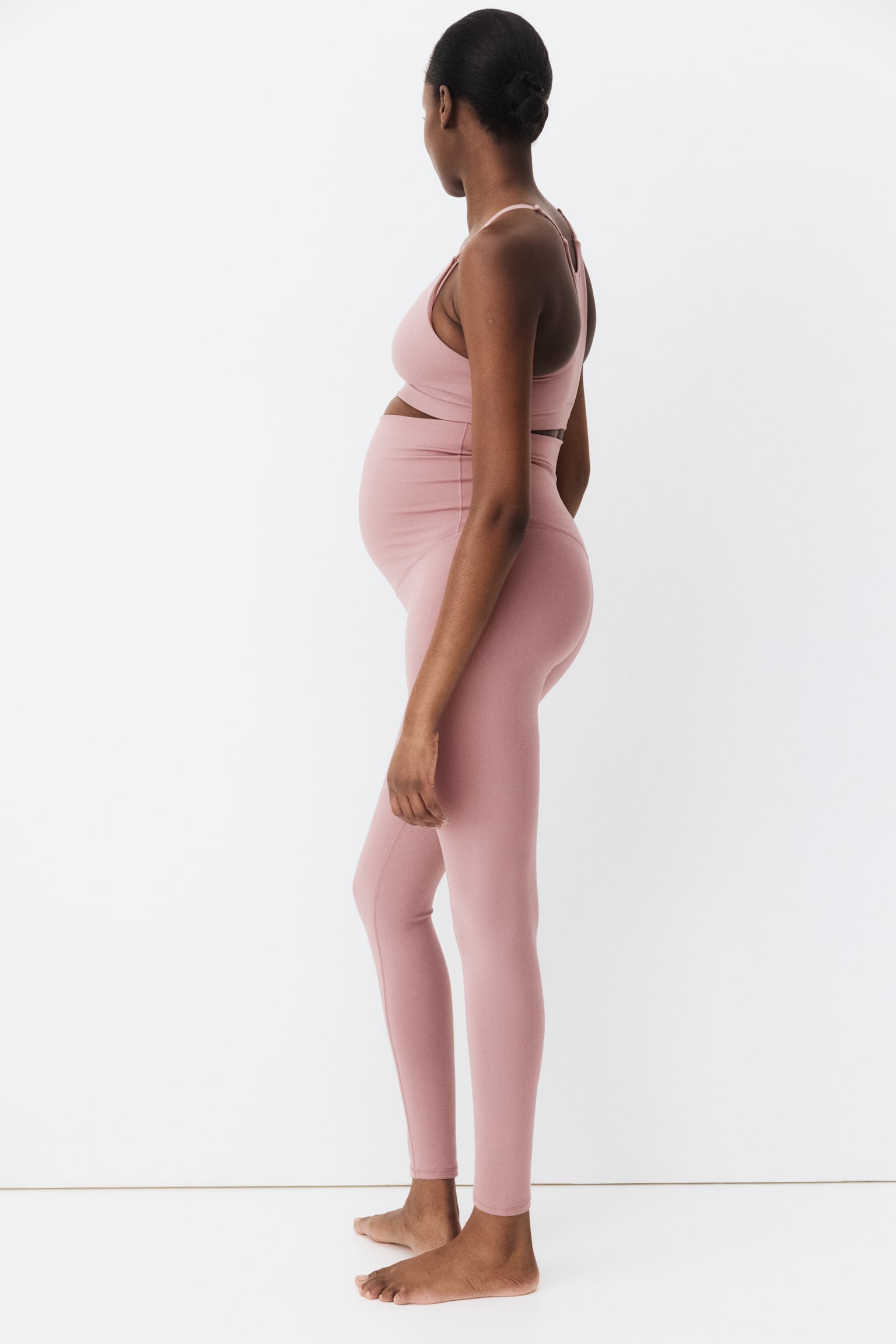 MAMA Before & After Sports leggings - Antique rose/Black - 3