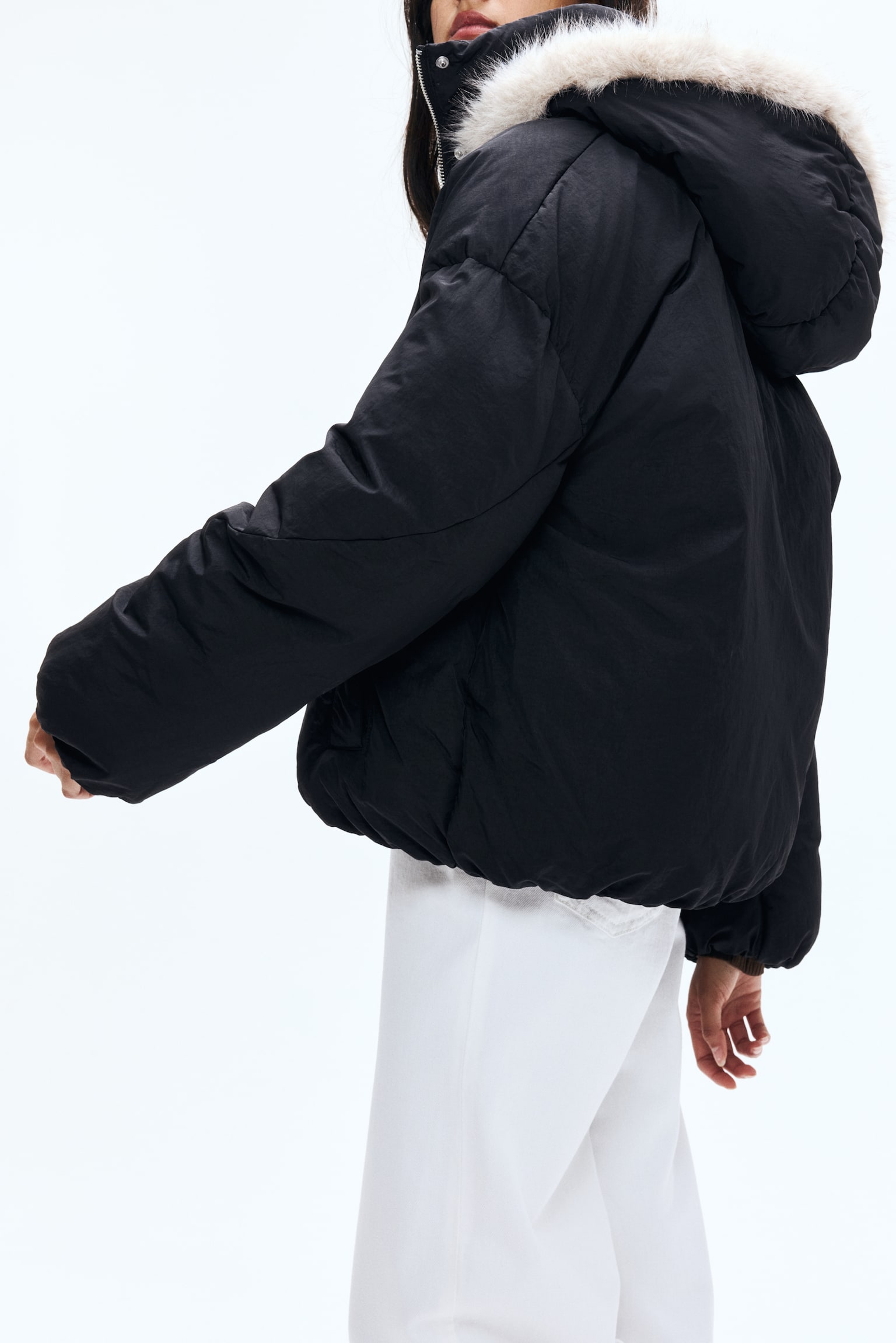 Padded jacket - Black - 4
