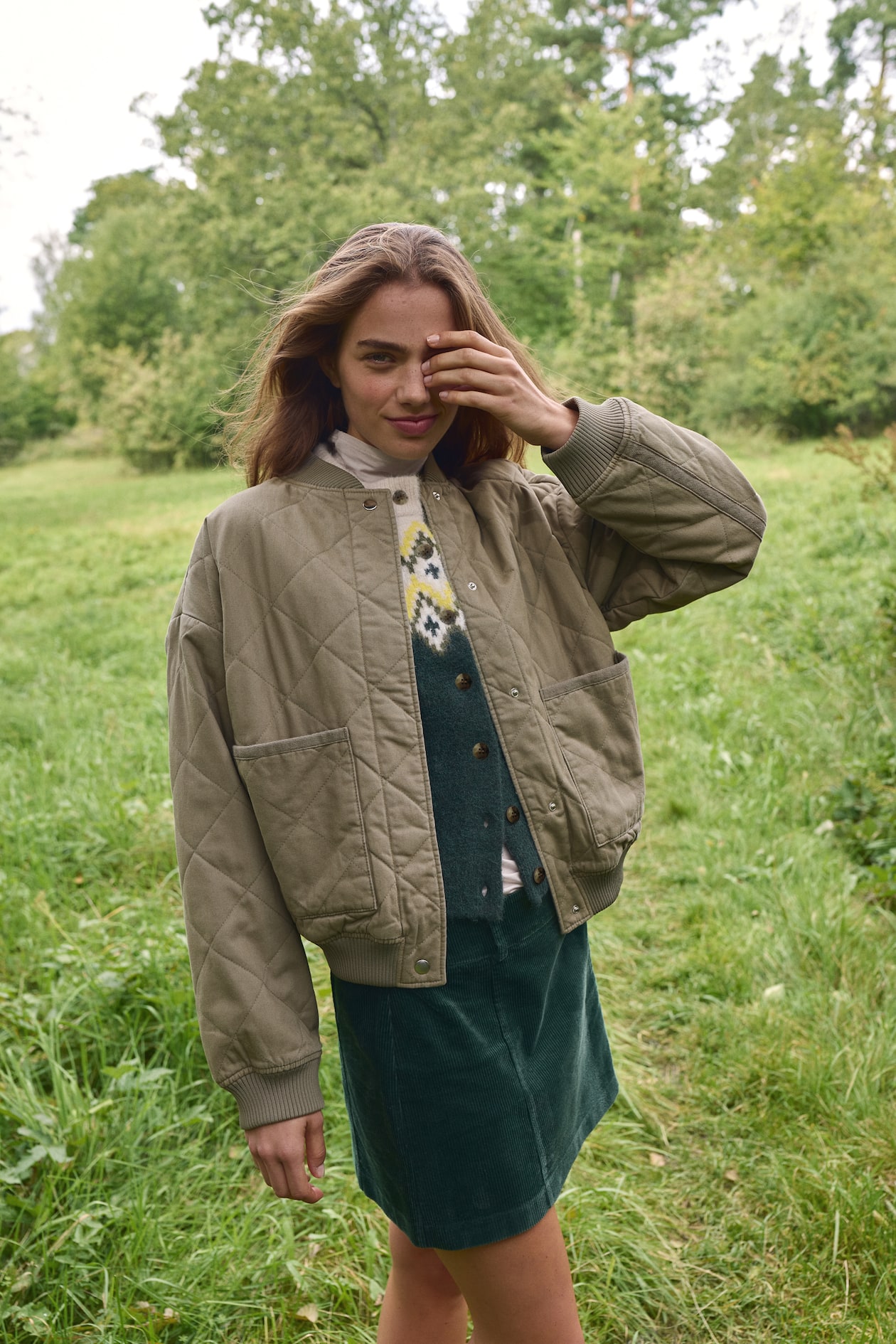 Quilted Bomber Jacket - image 2