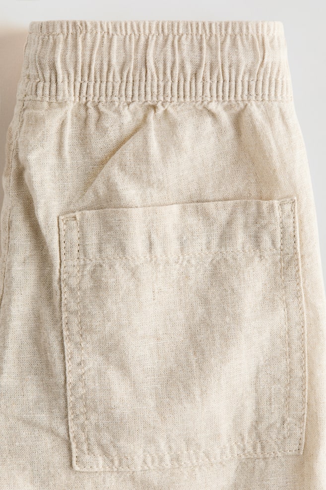 Linen-Blend Pants - Light beige/Brown/Khaki green/Navy blue/Navy blue - 2