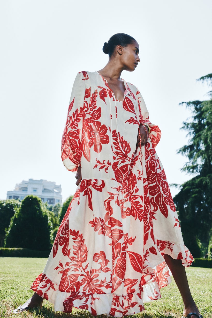 Vestito Estivo Vestito Maniche Lunghe Fiori Vestiti A Fiori Da