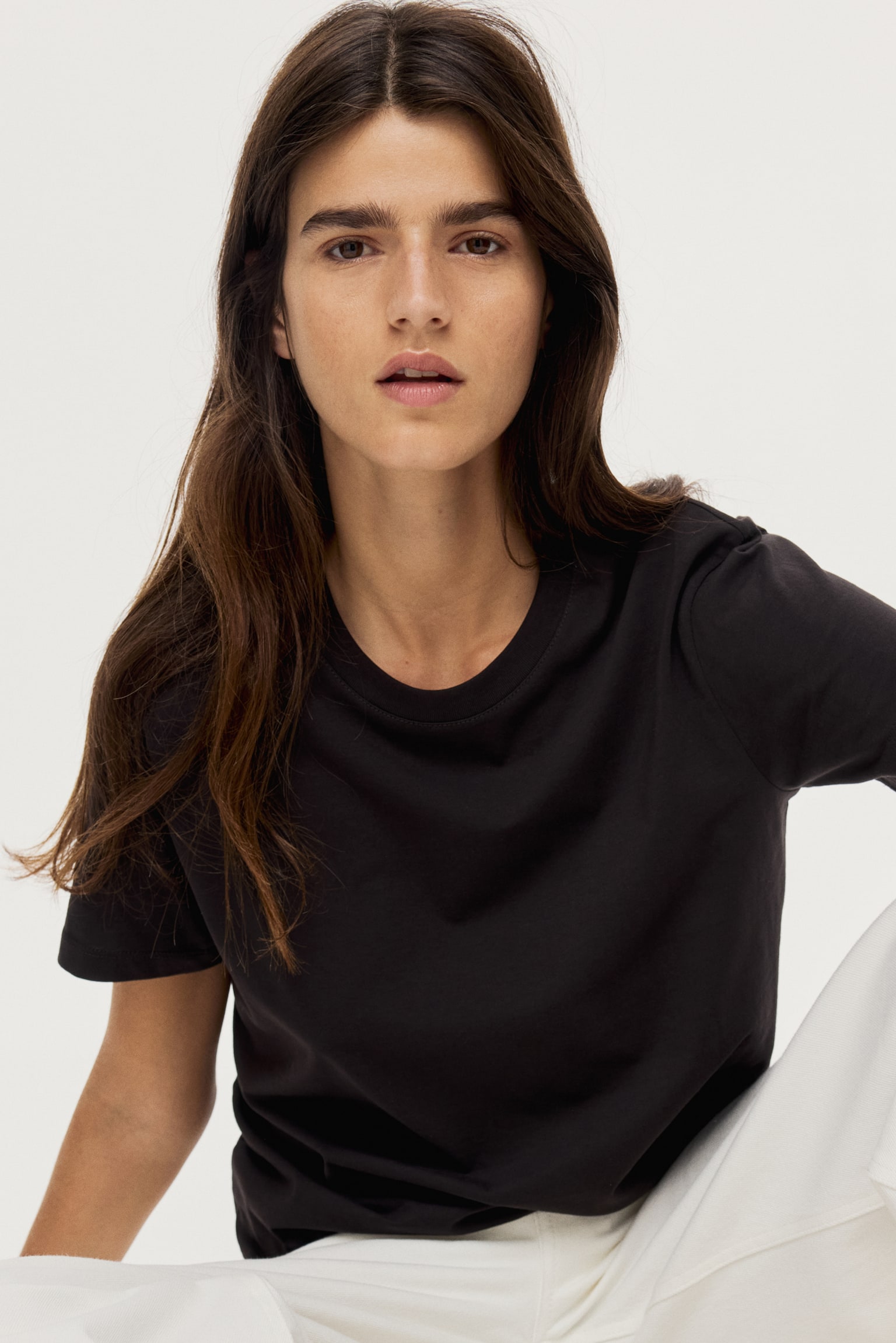 Cotton T-shirt - Dark brown/Grey/Black/Dark khaki green/Navy blue - 1