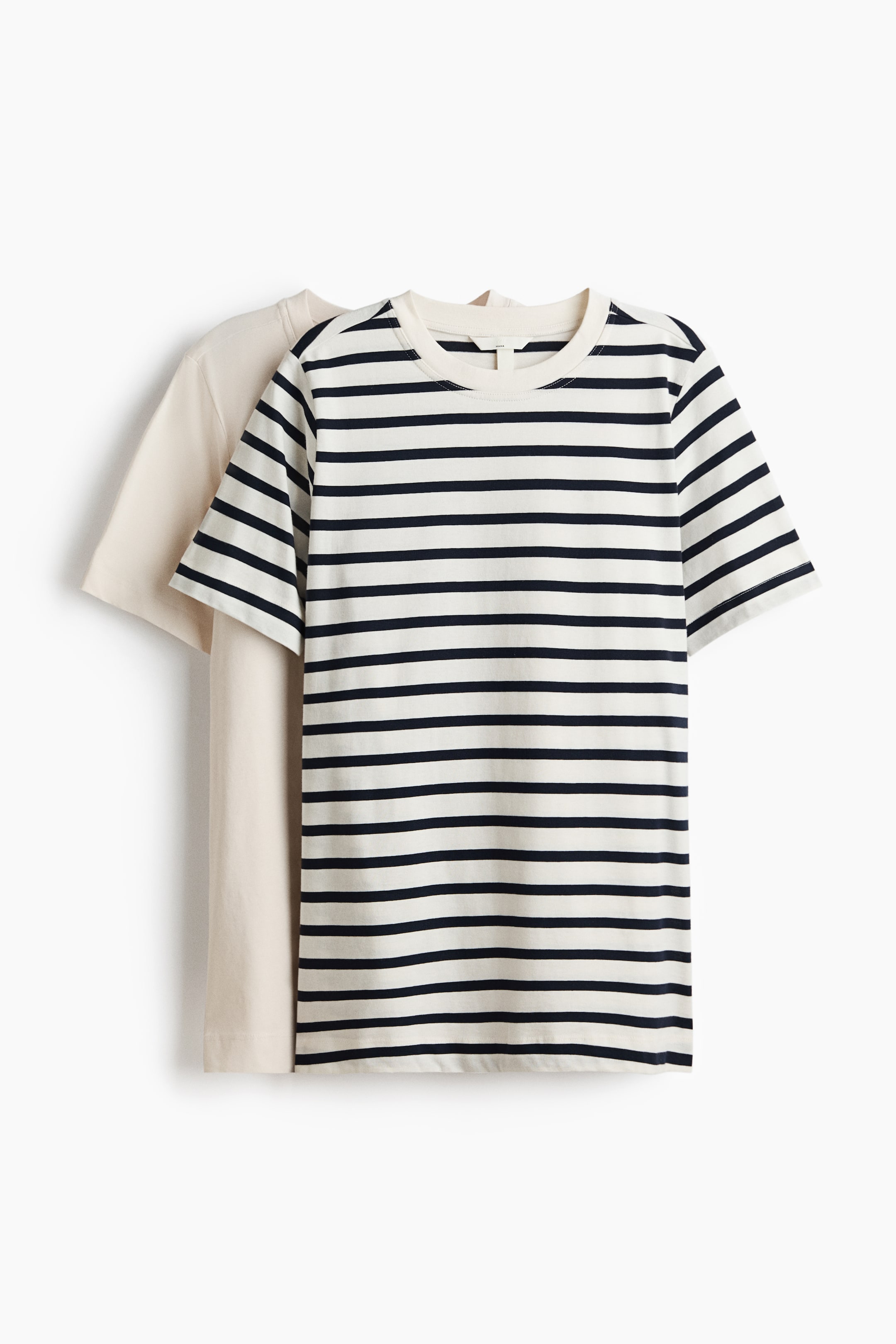 Büyük resmi görüntüle: MAMA Before & After 2’li Emzirme Üstü - Beyaz/Çizgili - KADIN | H&M TR 5