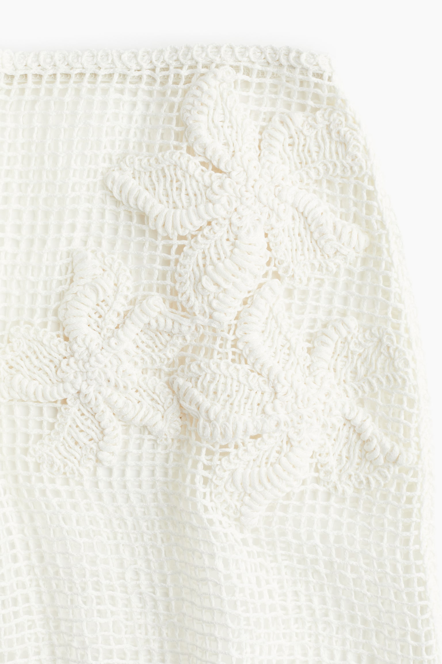 Embroidered beach skirt - Cream - 4