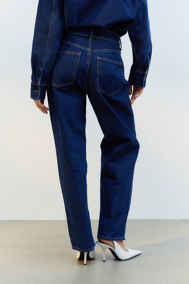 Tapered Regular Jeans - Dark denim blue/Denim blue/Dark grey - 5