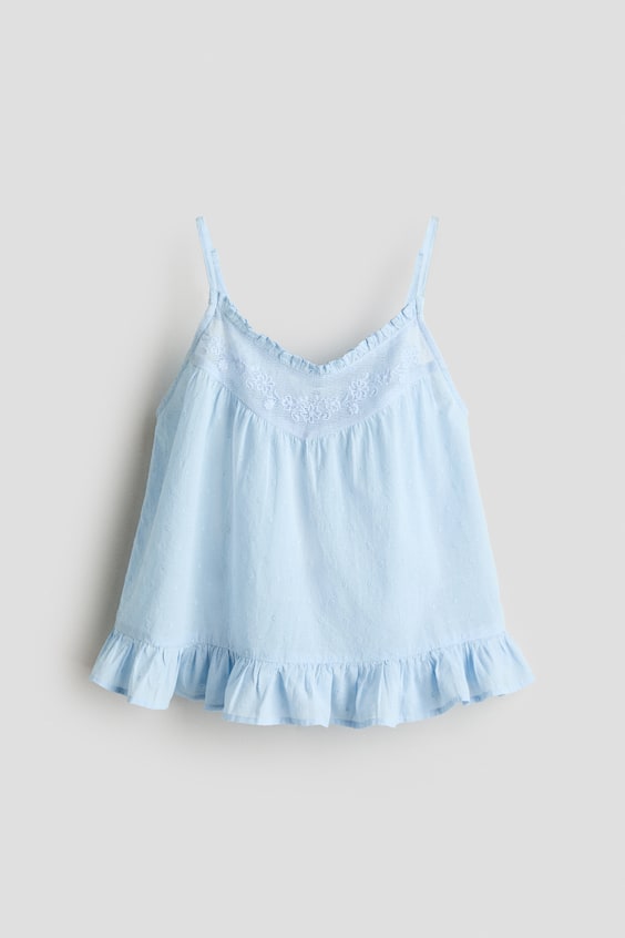 Детские топы H&M Lace-detail cotton top
