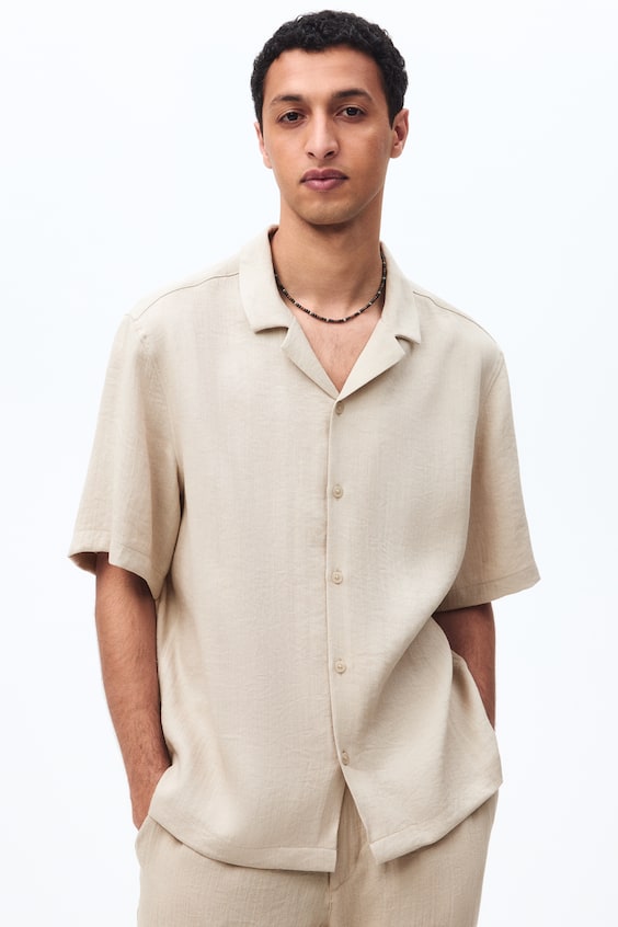 Koszula z otwartymi klapami Relaxed Fit