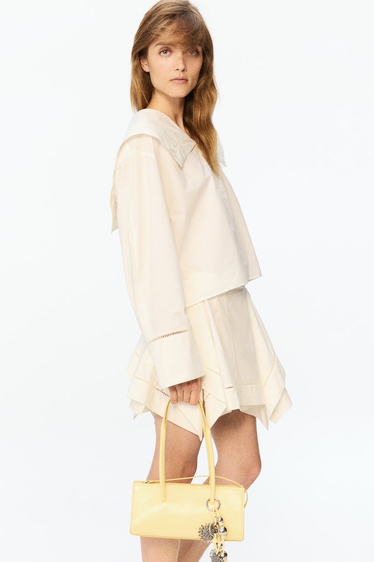 Bluza od puplina s mornarskom kragnom