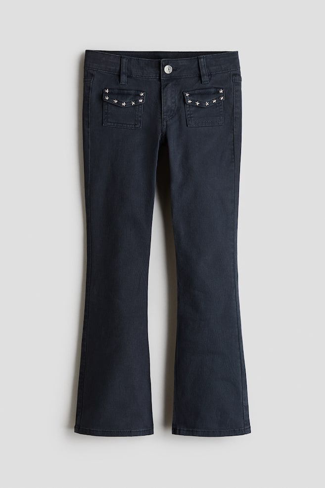 Twillhose mit Ziernieten - Marineblau/Dunkles Khakigrün - 1