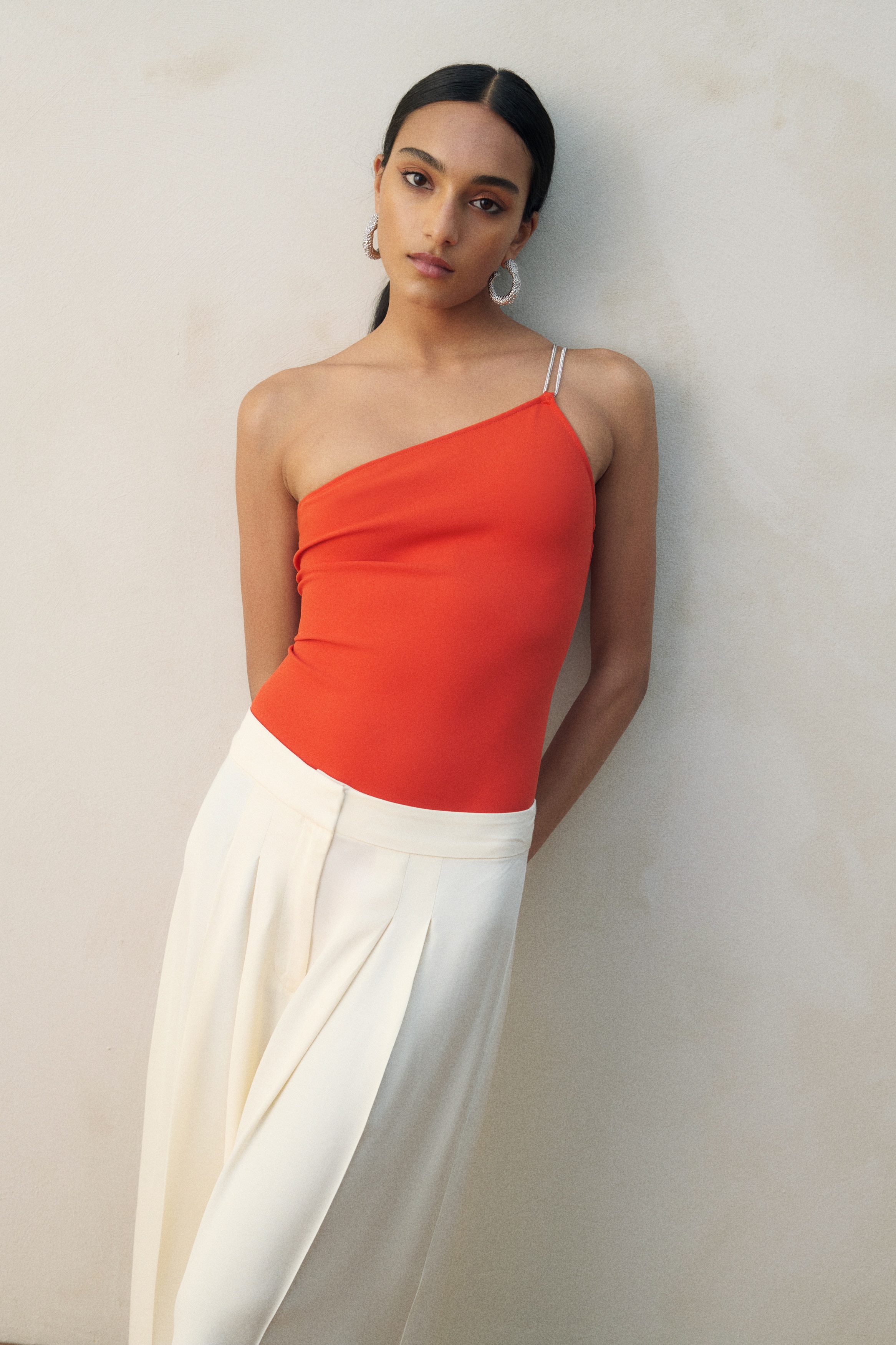 Rhinestone-strap one-shoulder body