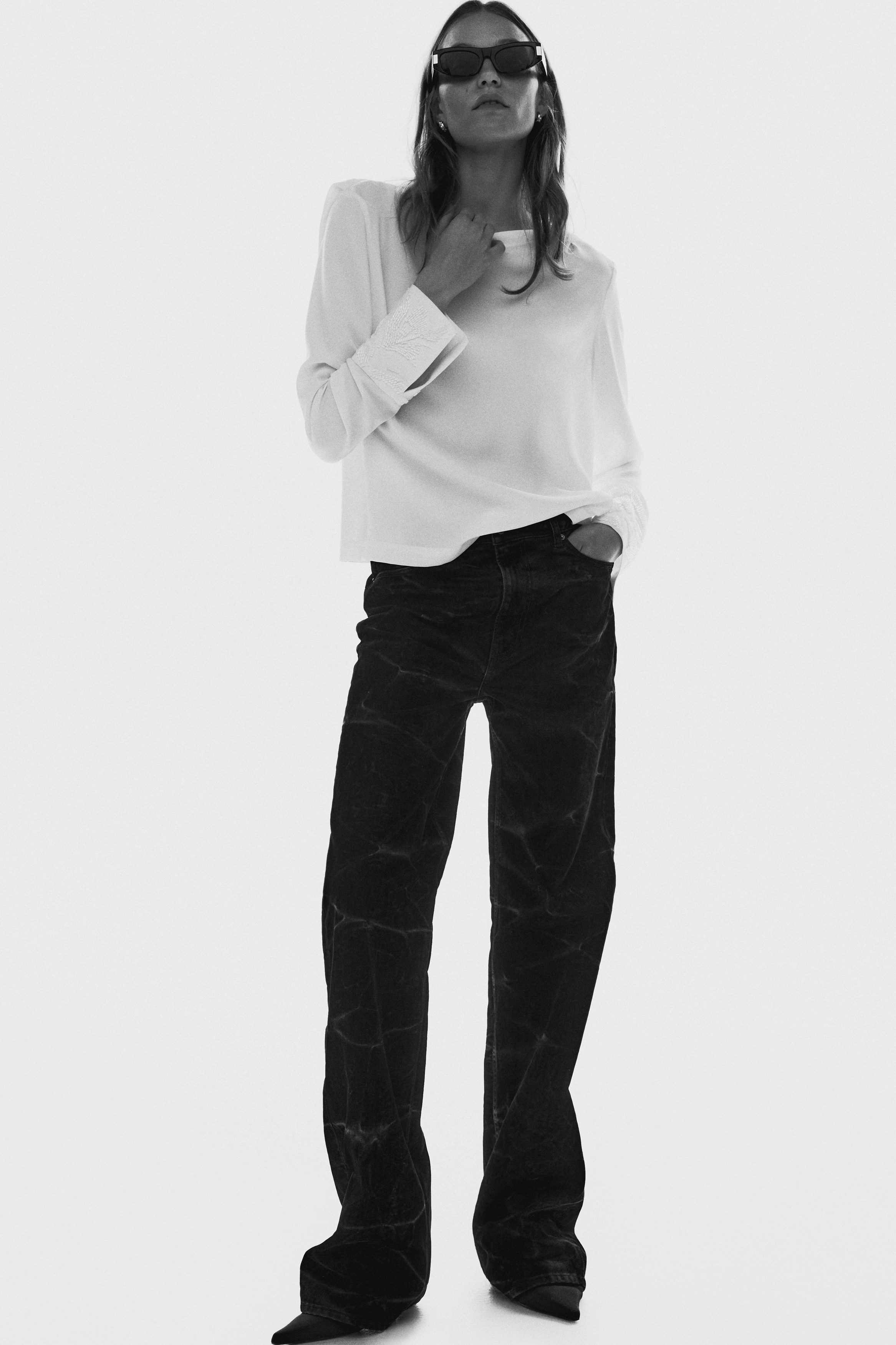 Flocked jeans