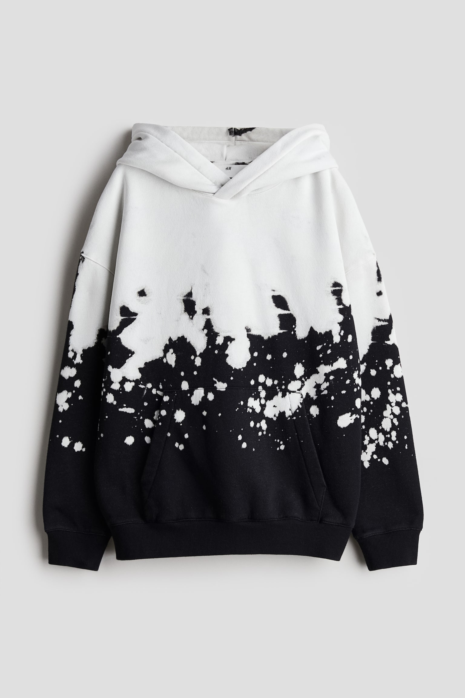 Hoodie - White/Black patterned/Dark grey/Splatter - 1