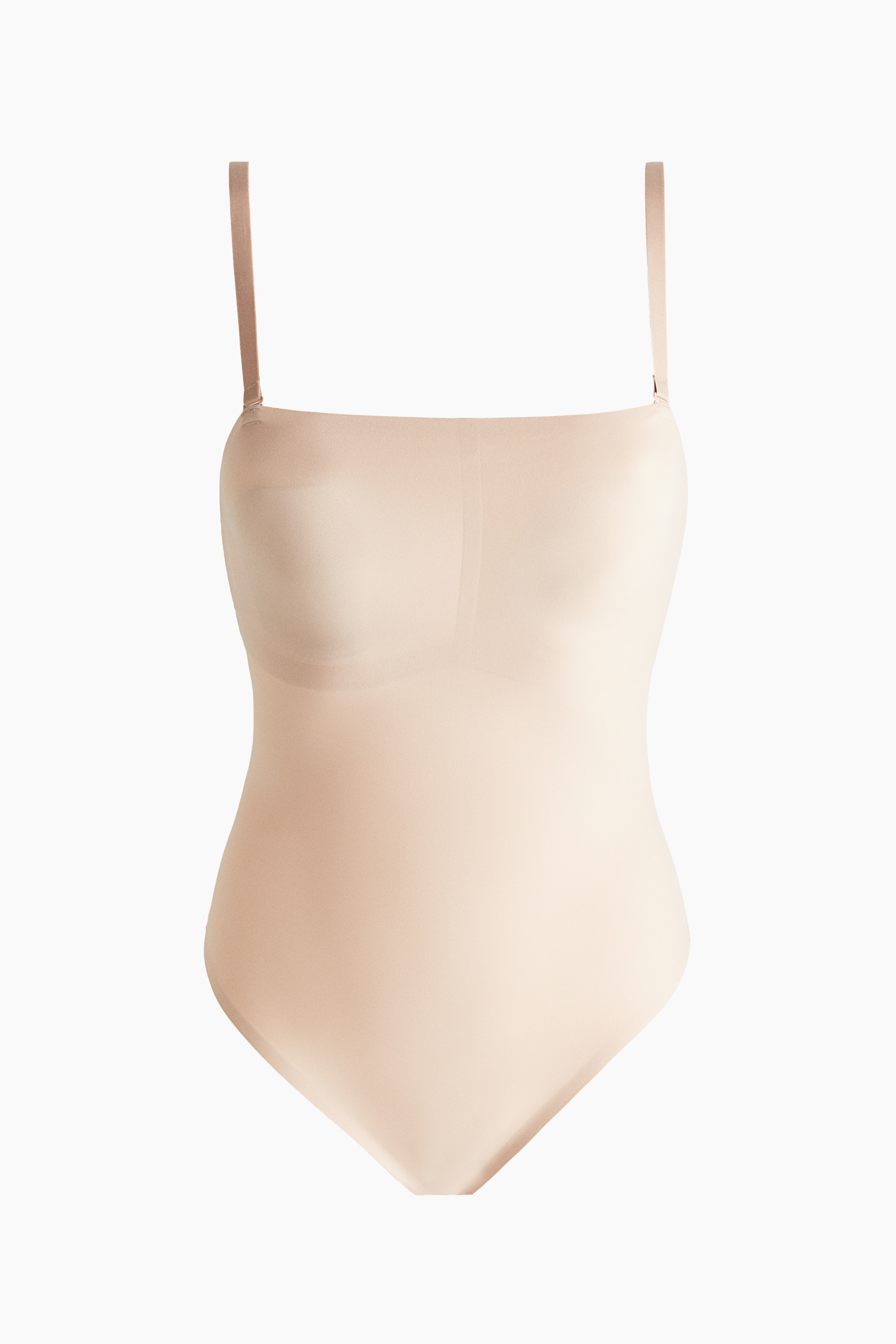 Body thong z mikrofibry Light Shape - Beżowy/Czarny/Burgundowy