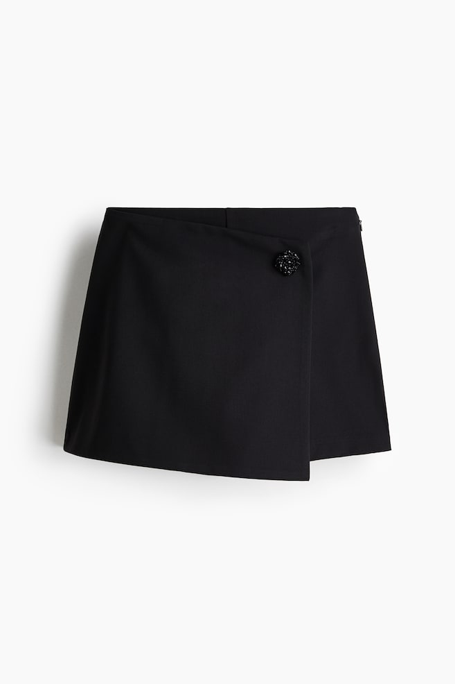 Wrap Skort - Black - 1