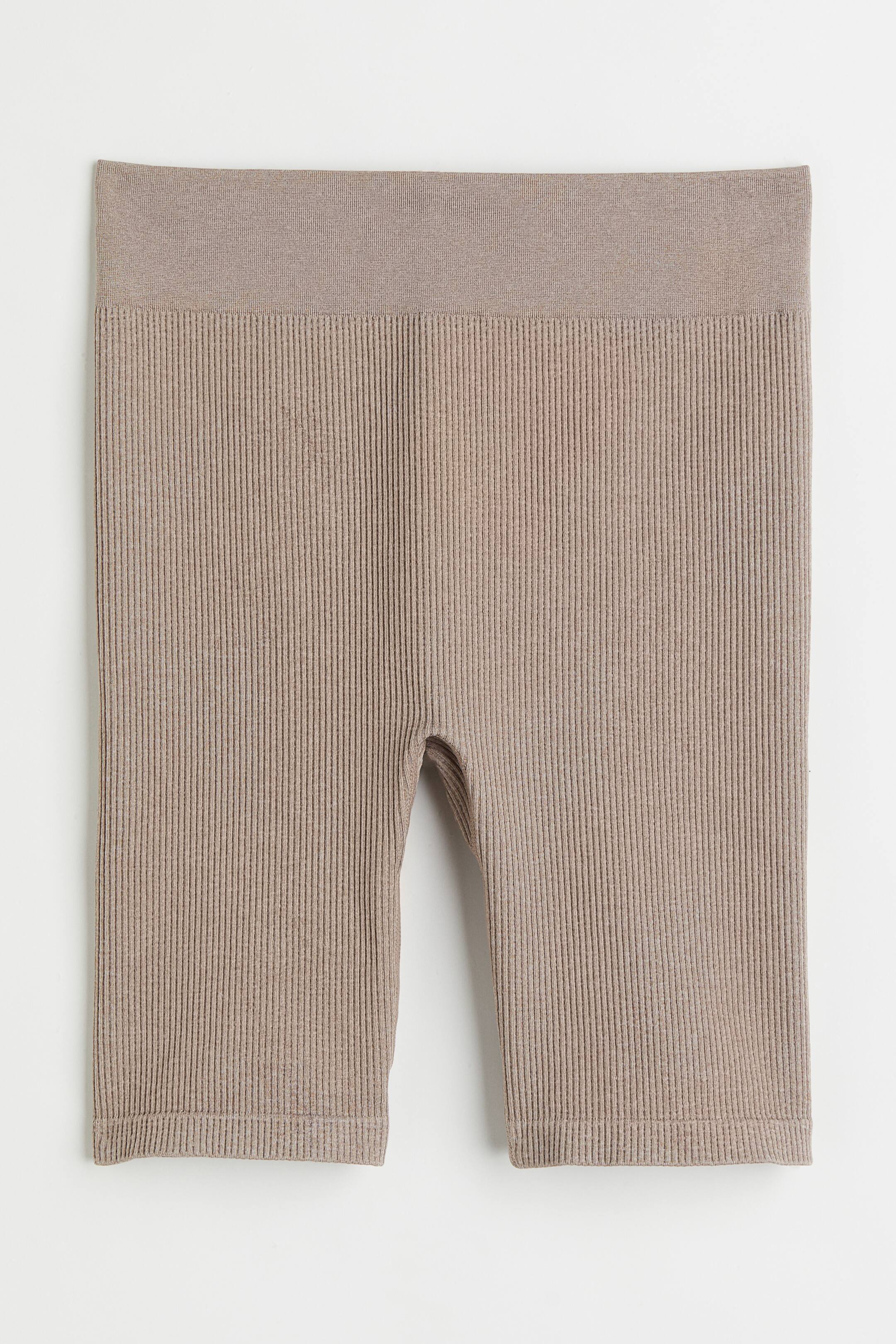 View larger image: Seamless ribbed biker shorts - Greige marl - Ladies | H&M 1
