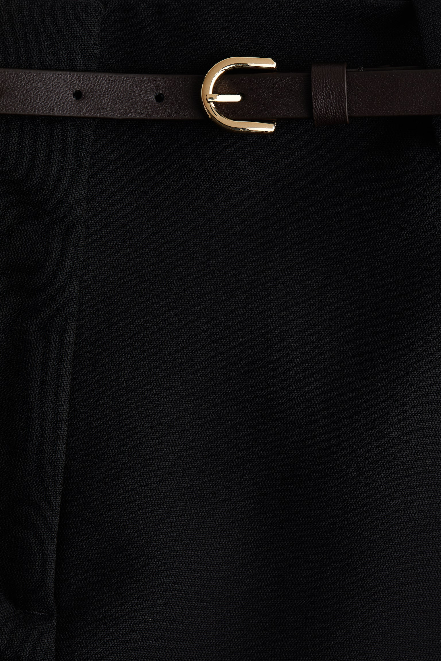 Belted shorts - Black/Brown/Checked - 4