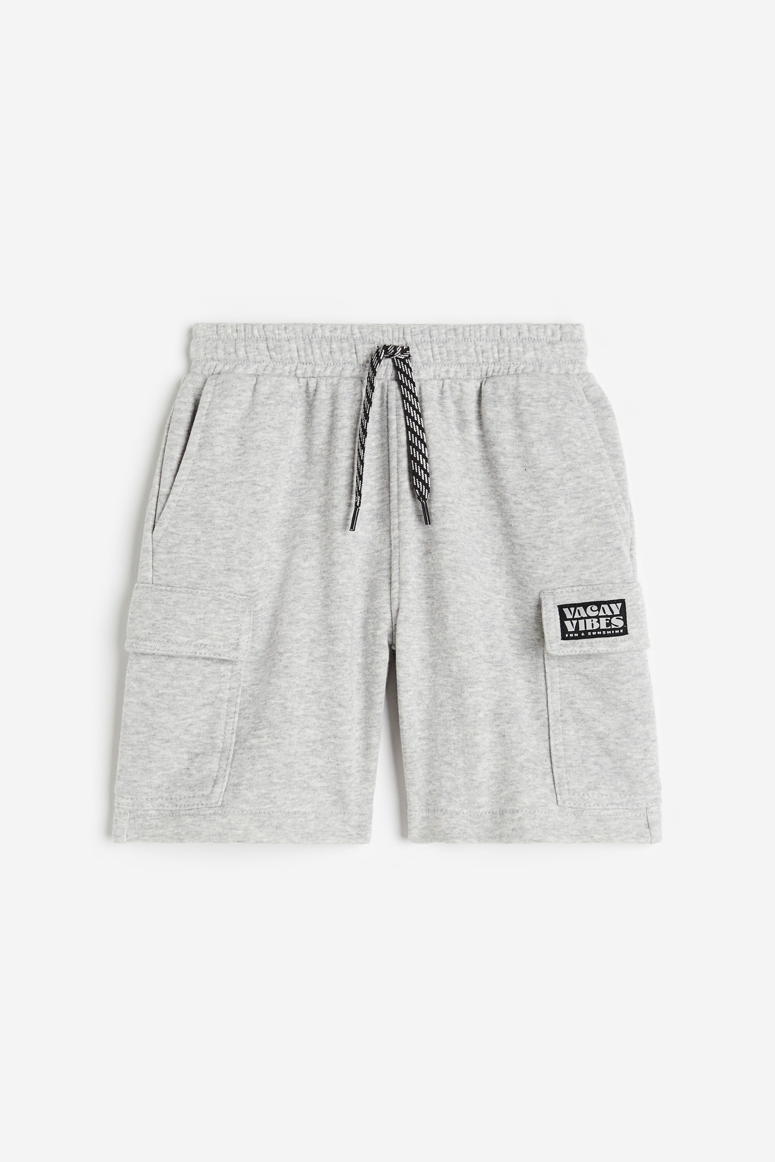 Cargo sweatshirt shorts - Grey marl/Vacay Vibes - 1