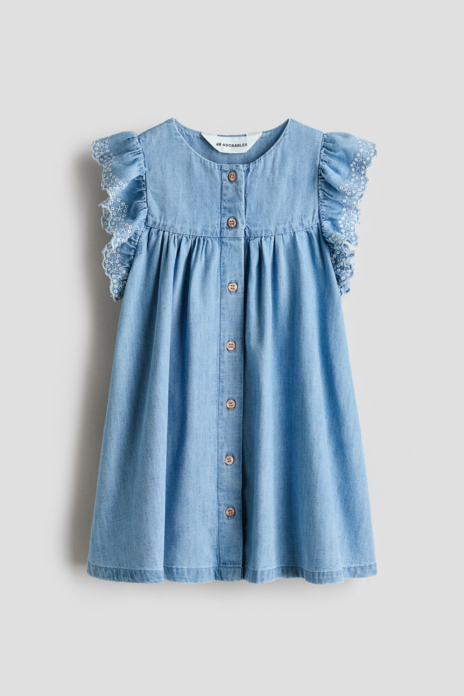 Детское платье H&M Denim Dress, цвет: Светлый джинсовый синий