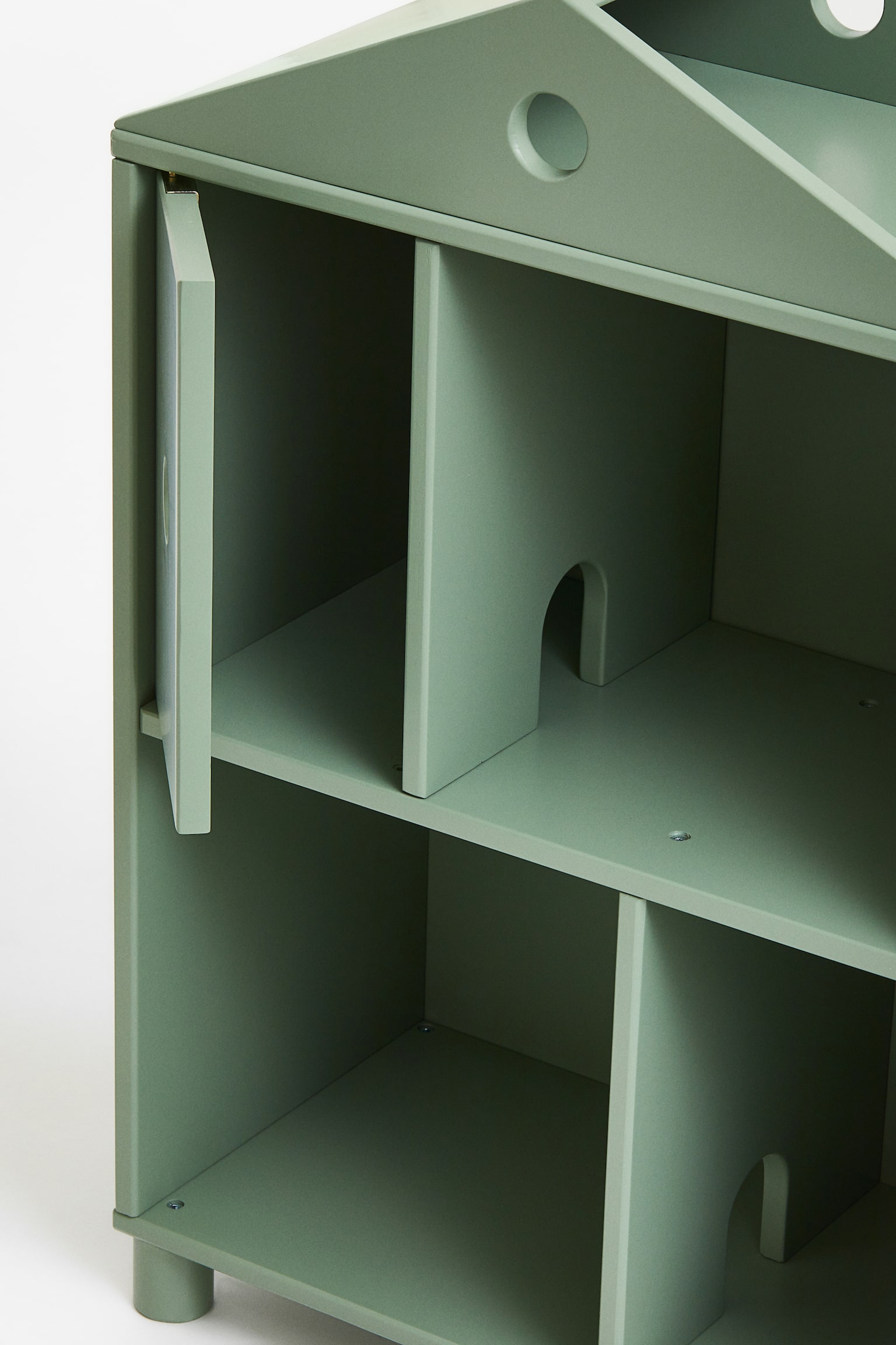 House-shaped cabinet - Green/Beige - 3