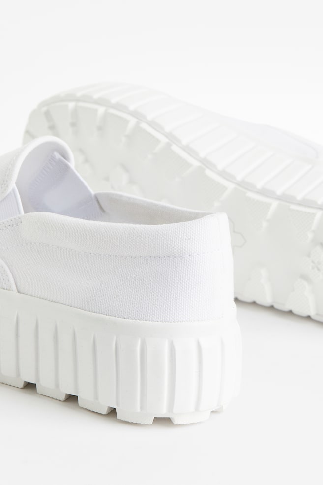 Slip-on Sneaker aus Canvas - Weiß - 3