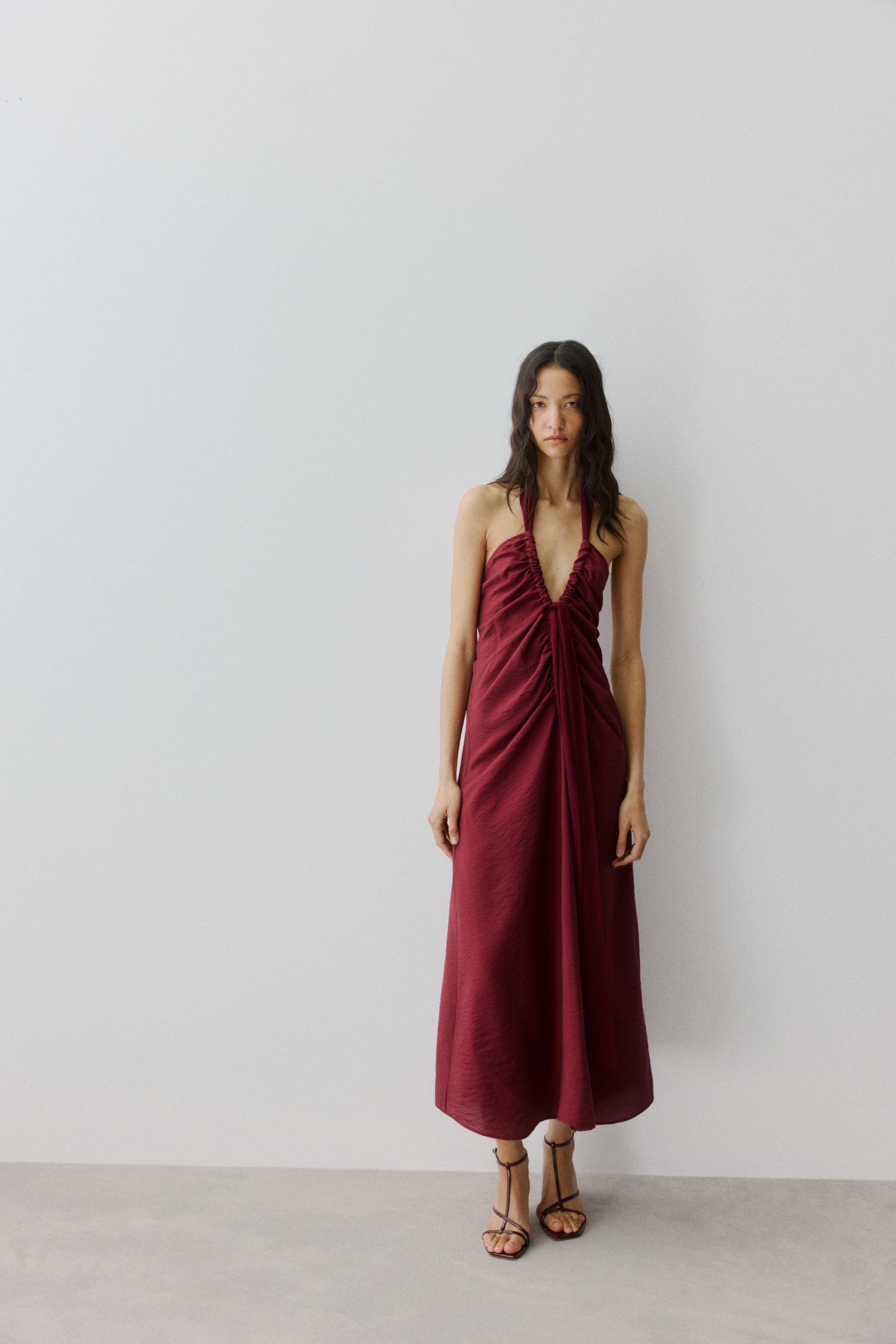 Satin Halterneck Dress