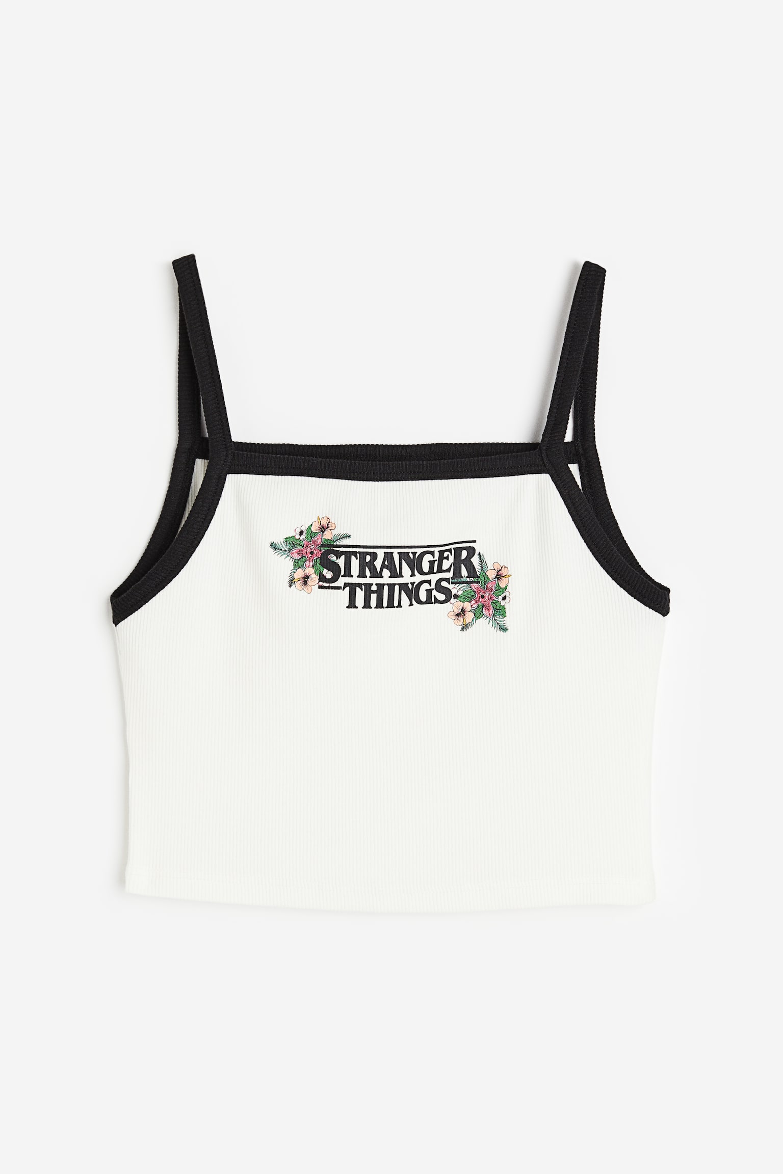 Printed strappy top - White/Stranger Things/Light pink/Stranger Things - 1