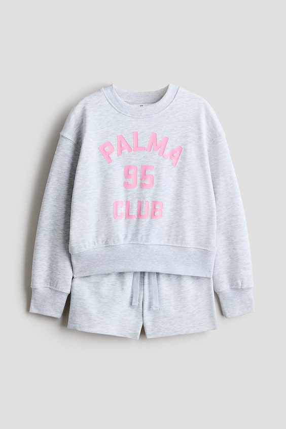 Детские топы H&M 2-Piece Sweatshirt and Sweatshorts Set