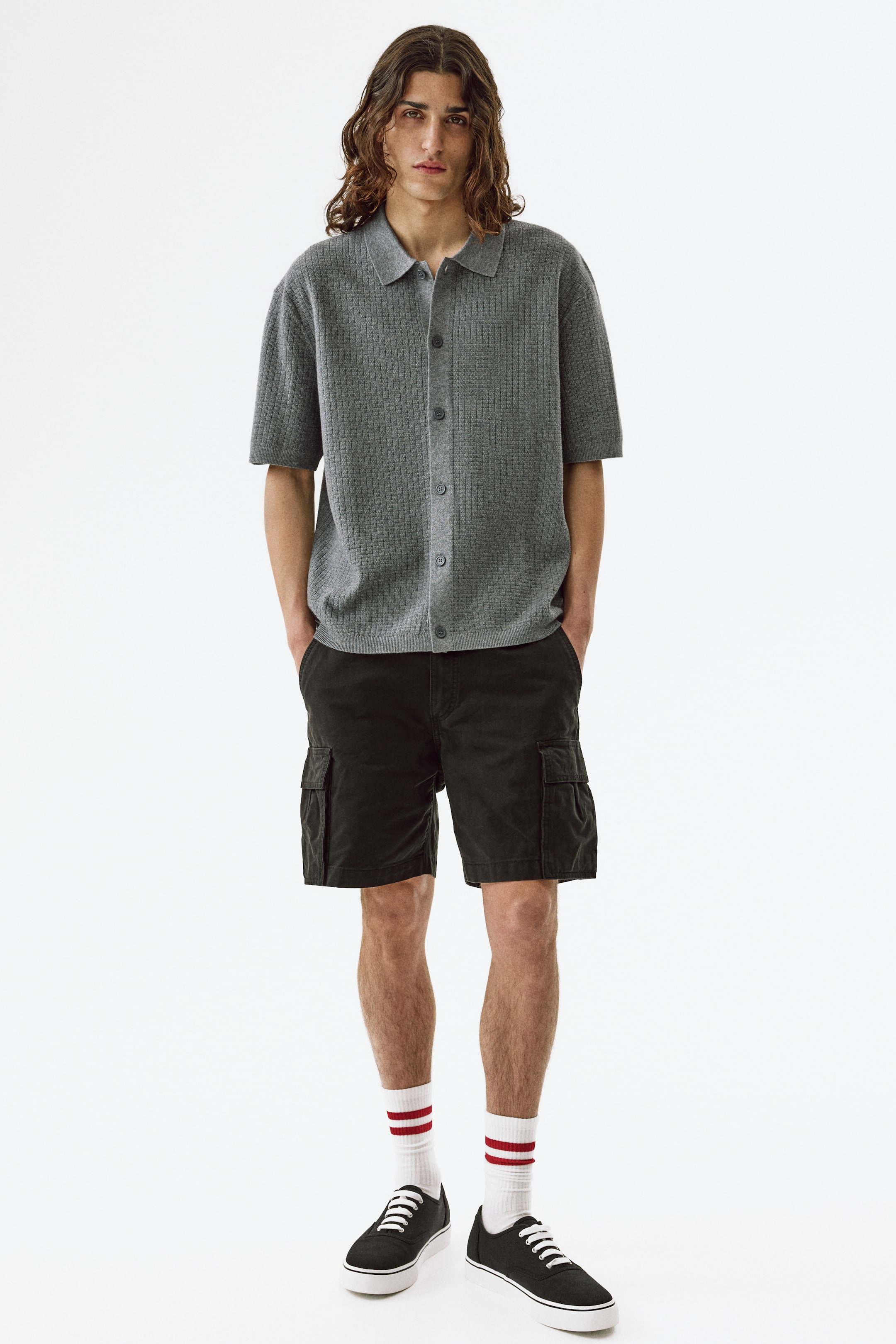 Regular-Fit Textured-Knit Shirt