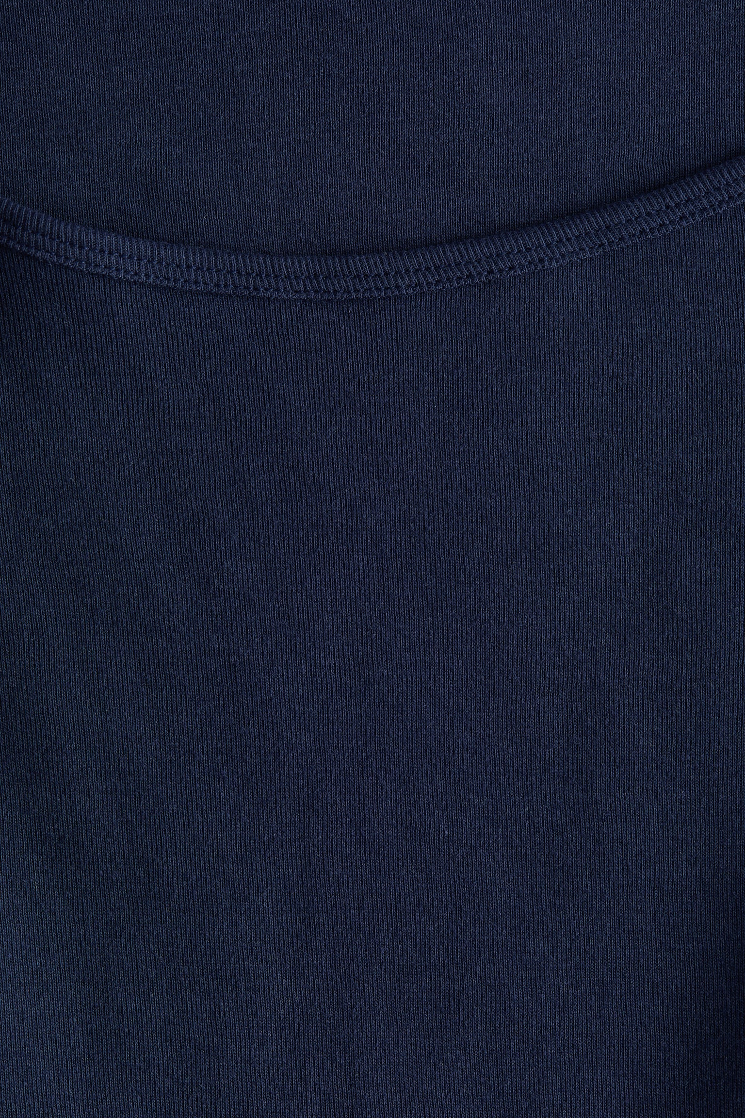 Женский топ H&M Scoop-Neck Cotton Top, цвет: Тёмный синий — фото 5