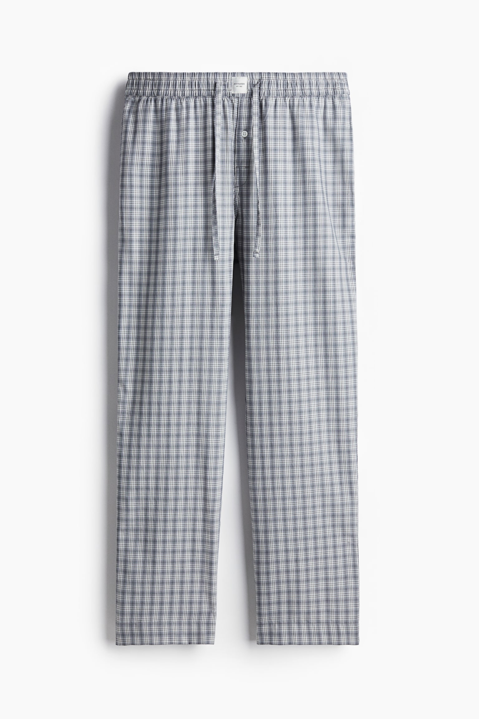 Lyocell-blend pyjama bottoms - Light grey/Checked/Dark grey/Checked - 2