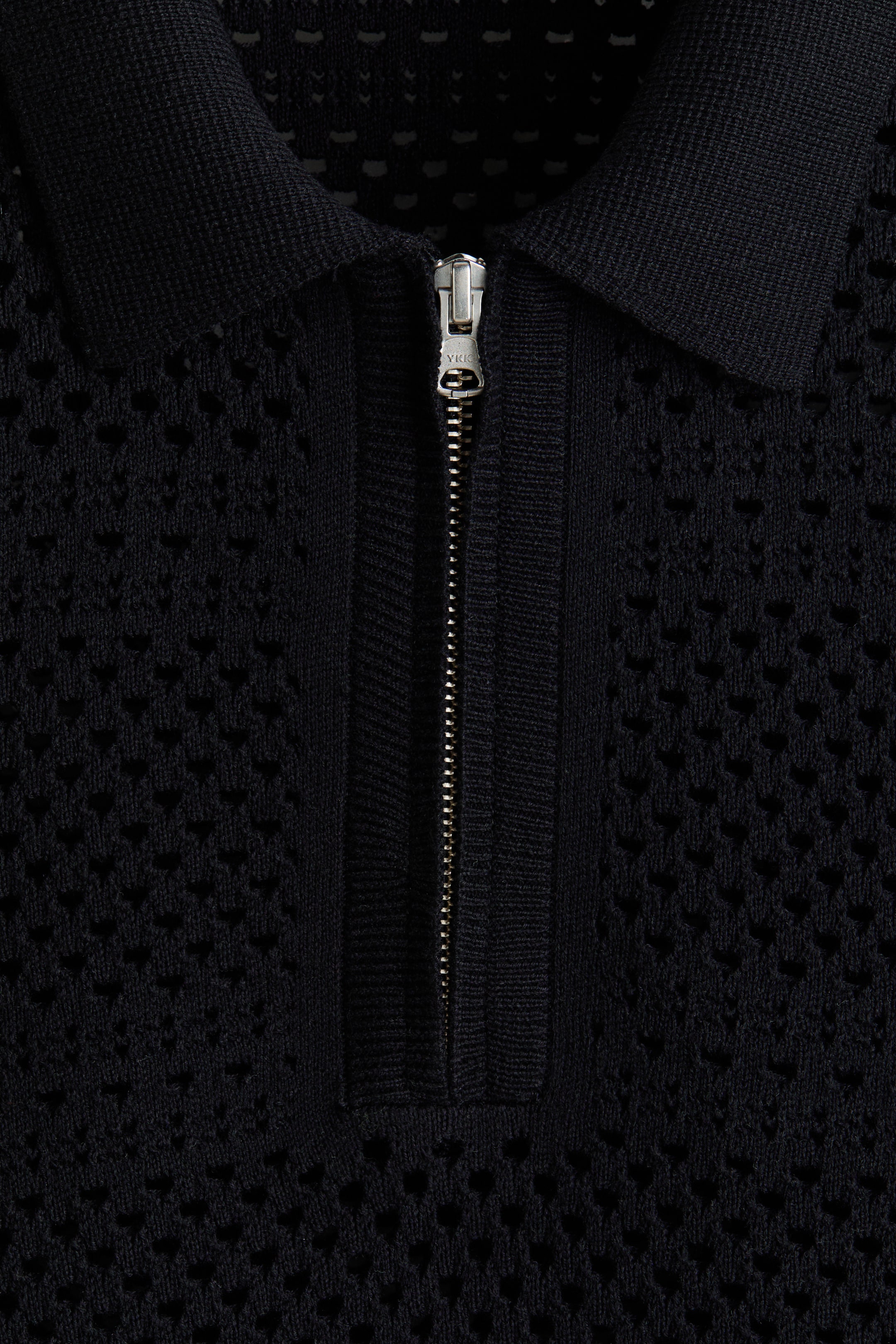 Polo décontracté en tricot ajouré