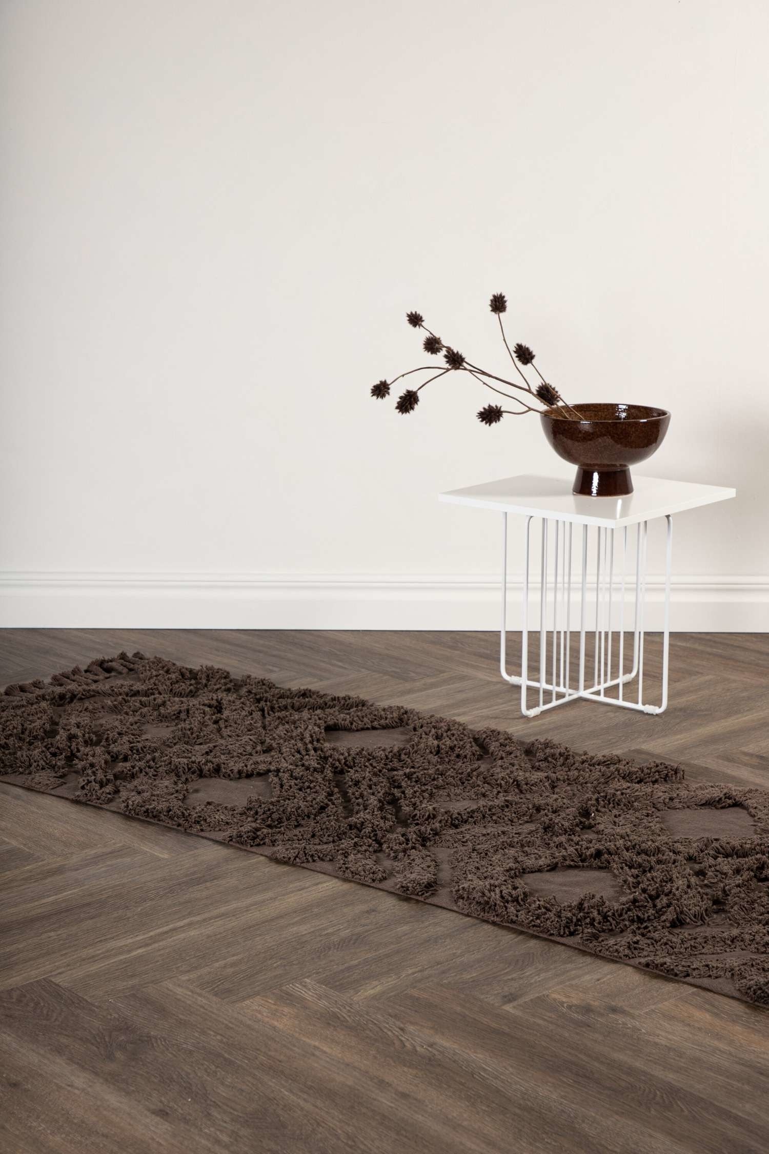 Hilma Dywan - Bawełna , Brązowy/Bawełna , Ciemnoszary