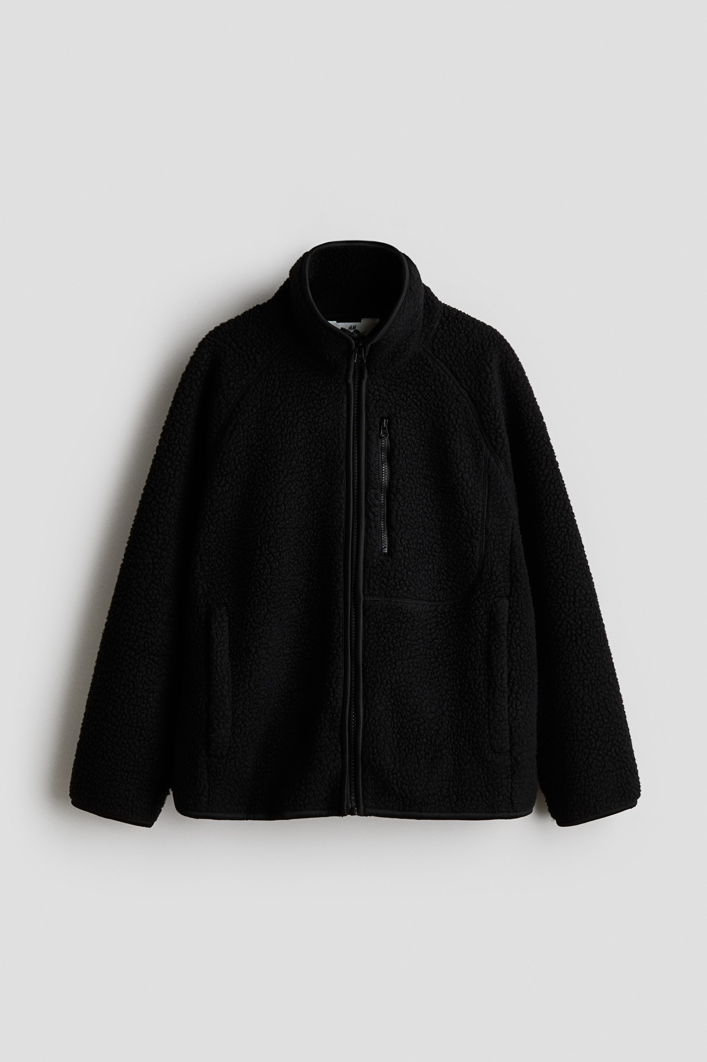 H & M - Jacke aus Teddyfleece - Schwarz - Kinder