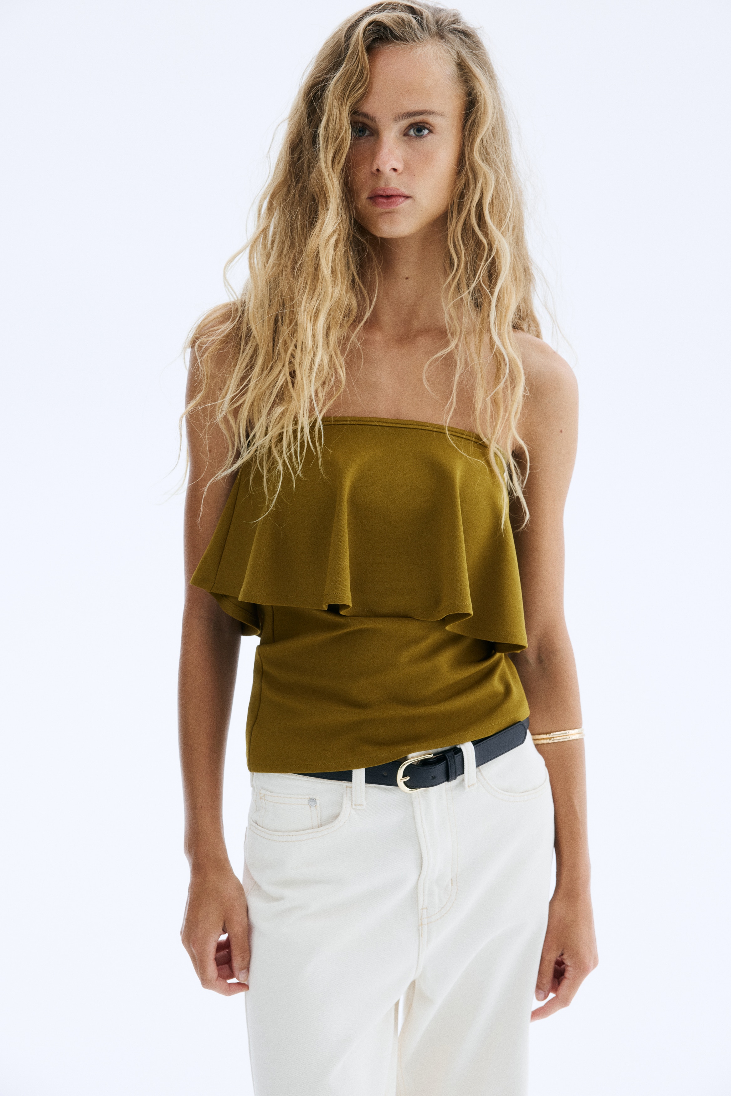 Farbalalı İnterlok Bandeau ÜstModel