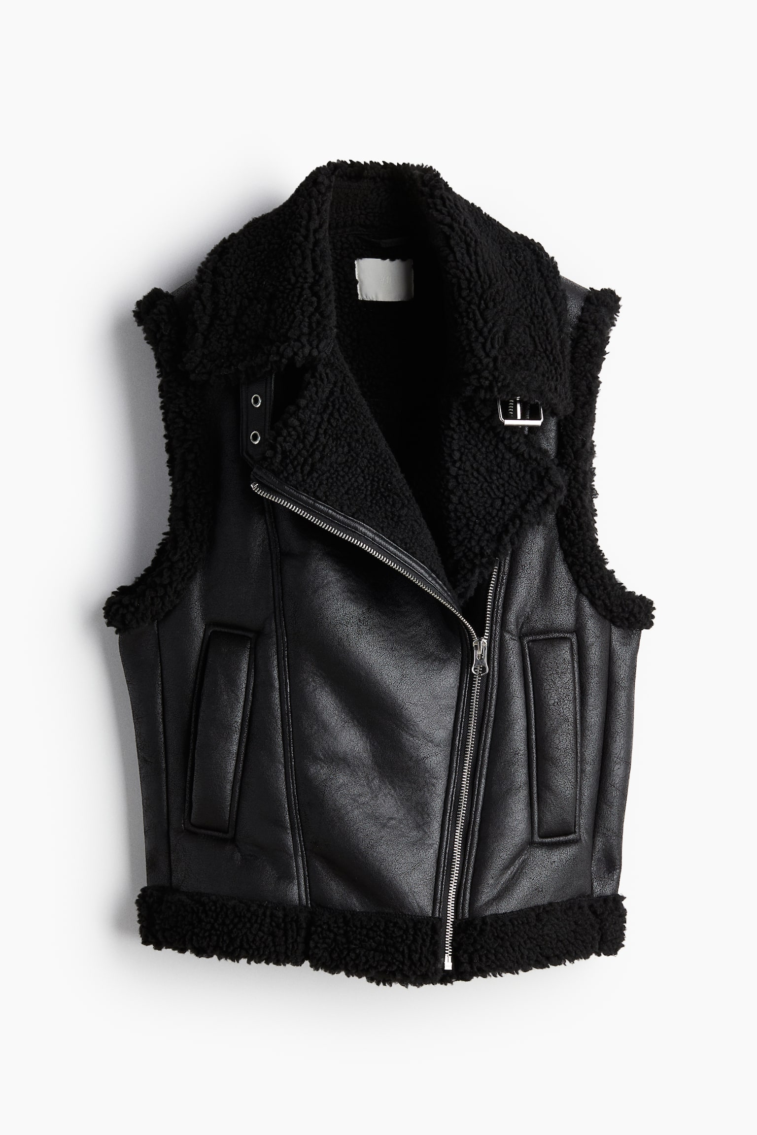 Teddy-lined gilet - Black - 2