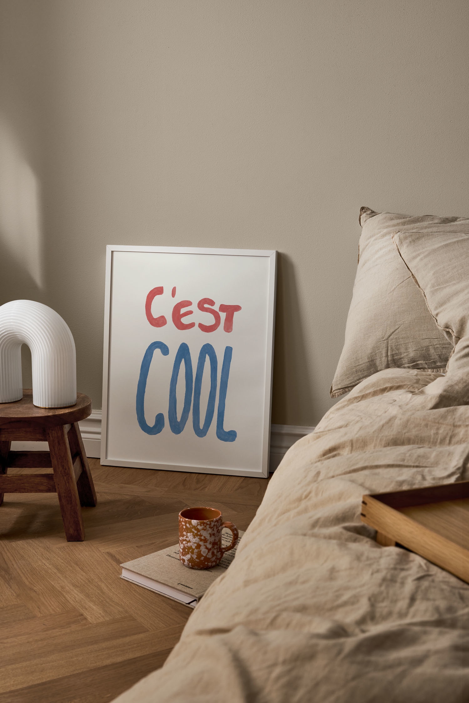 C'est Cool Plakat - Blå/beige