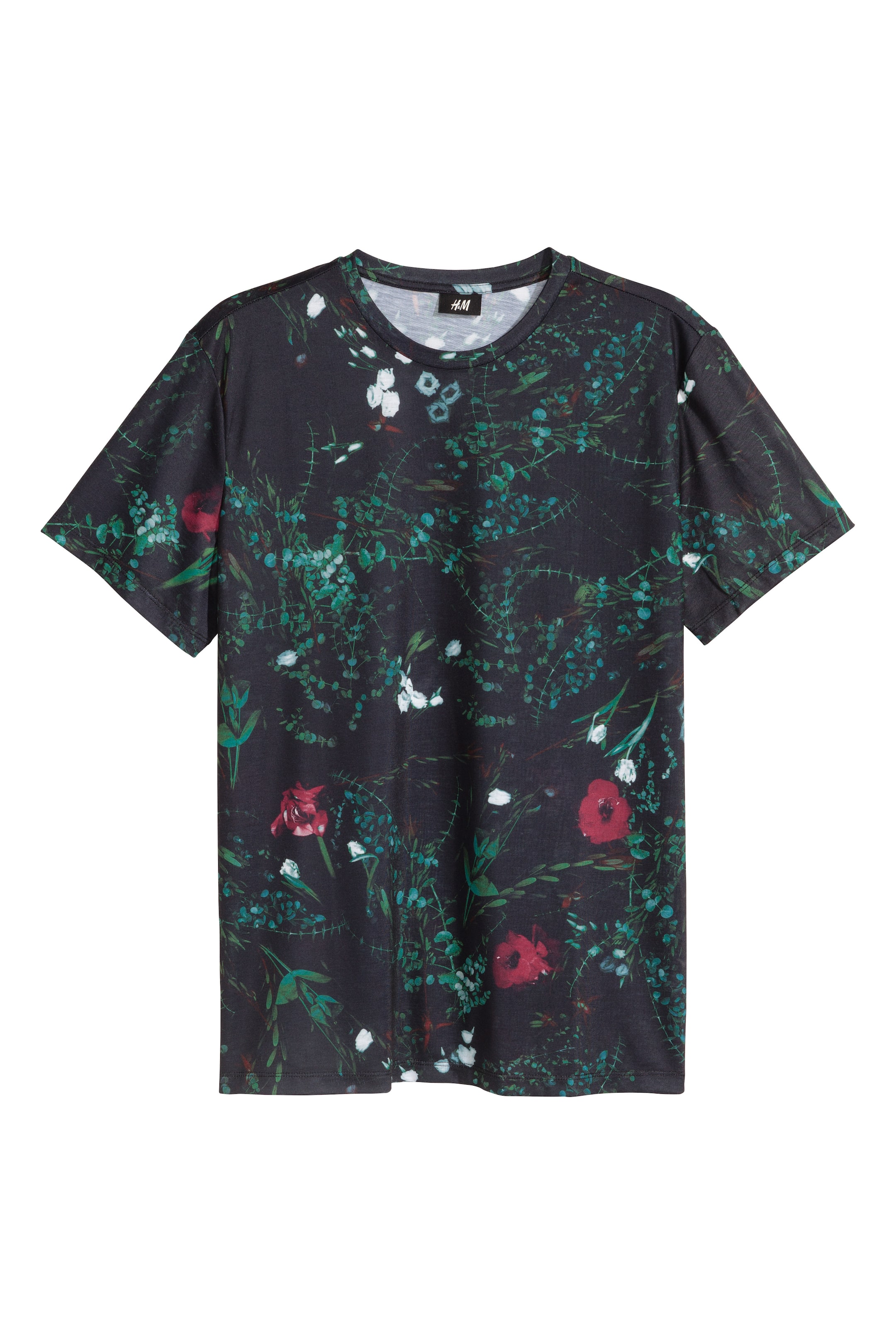 View larger image: Airy T-shirt - Black/Patterned - Men | H&M GB 1